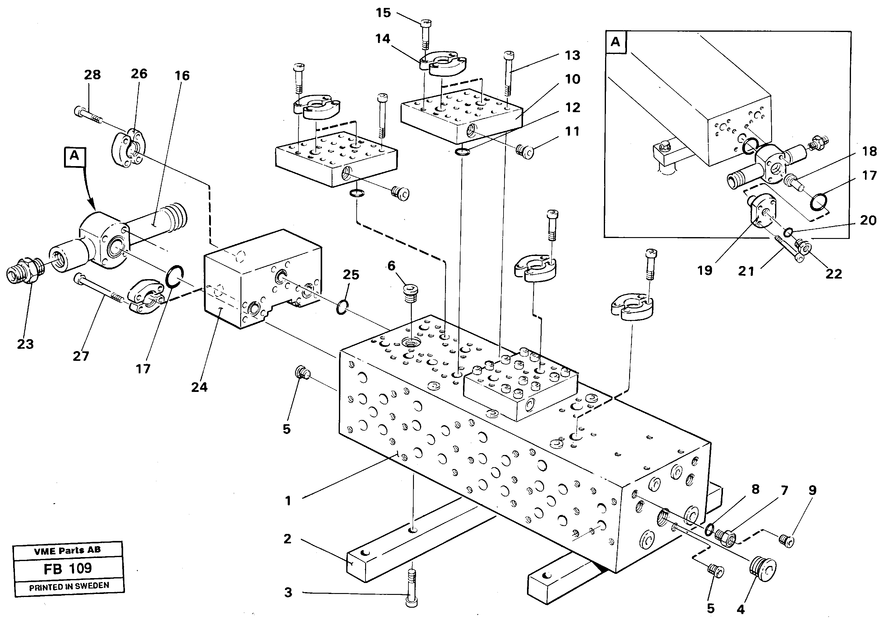 Main valve block — volvo parts diagram