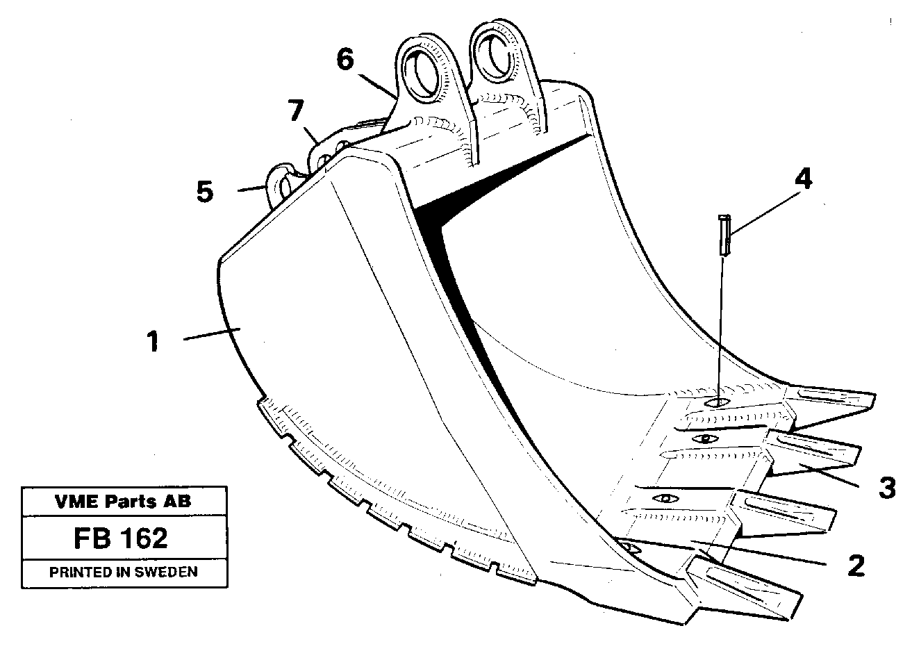 Buckets, direct fitting with cast cutting edges  14255317 14255318 14255319 — volvo parts diagram