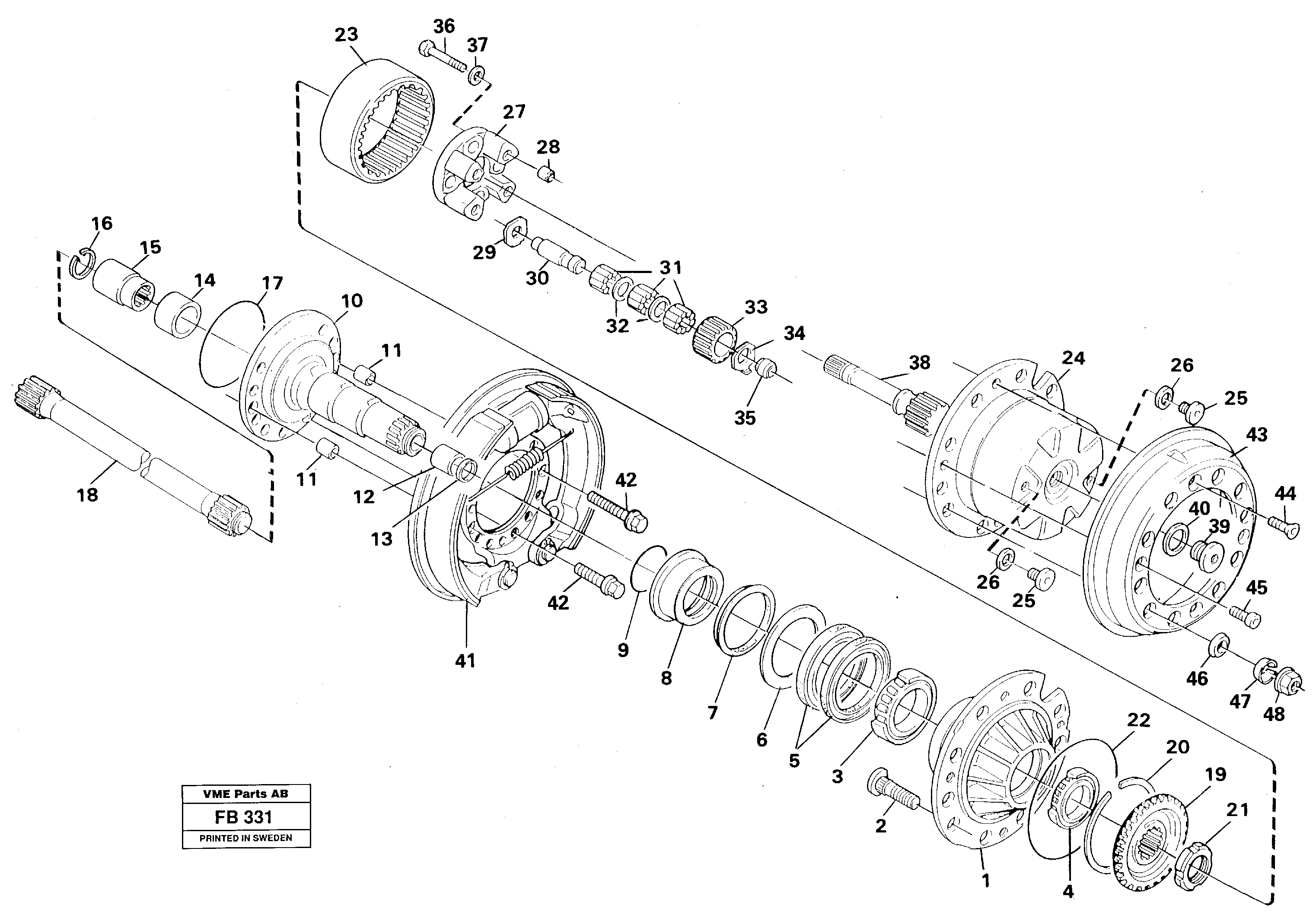 Wheel hub. Rear — volvo parts diagram