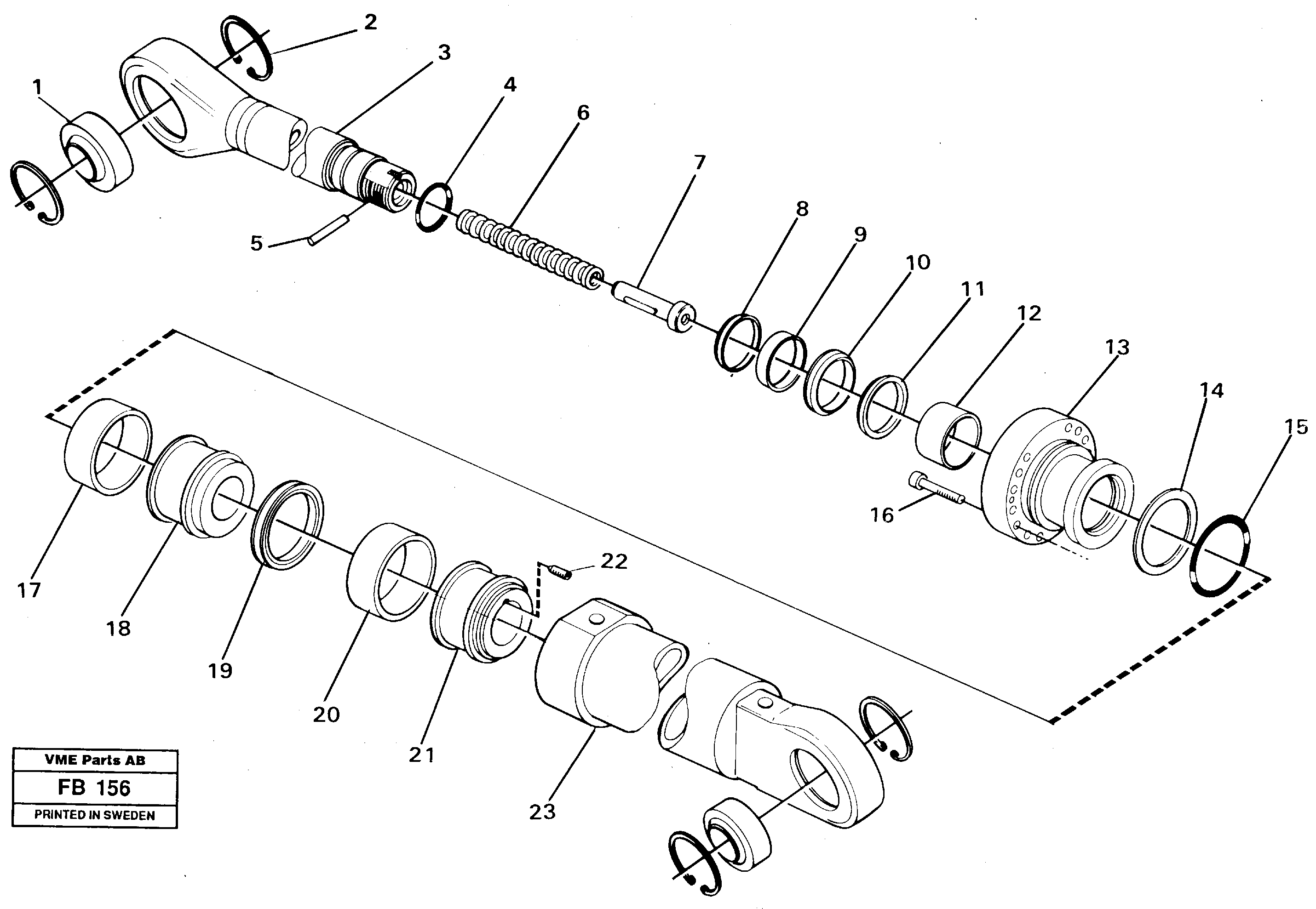 Dipper arm cylinder — volvo parts diagram