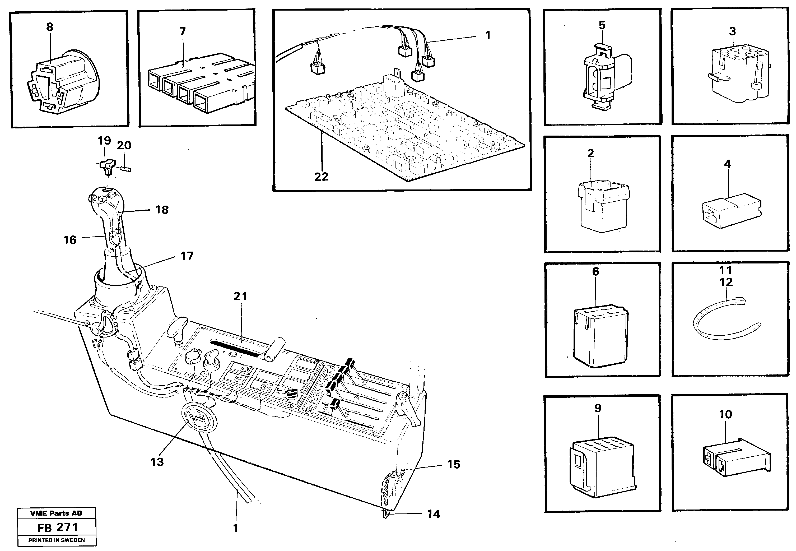 Cable harness, Side panel, Lh — volvo parts diagram