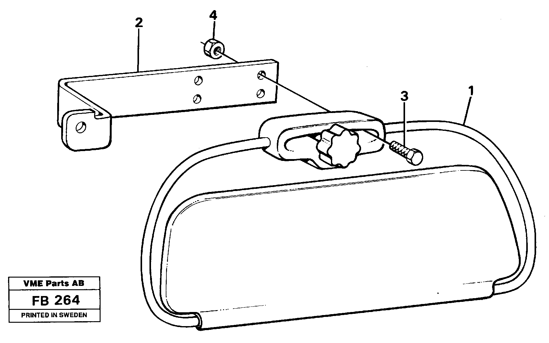 Sun visor 14247059 — volvo parts diagram