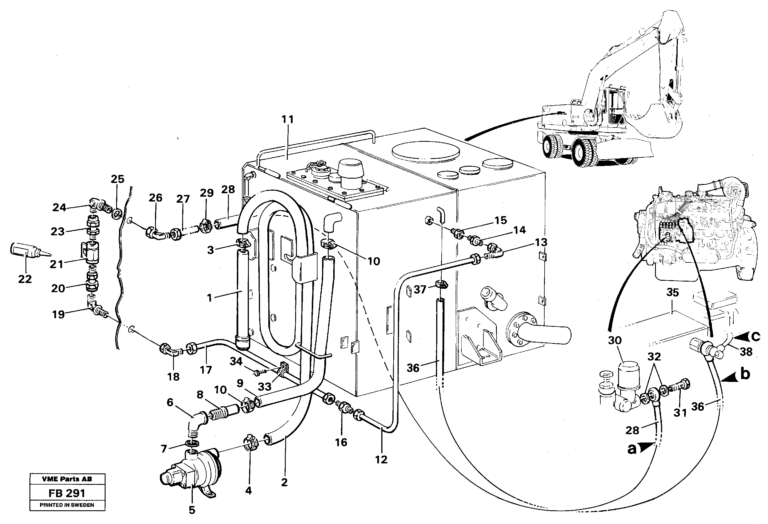 Fuel system — volvo parts diagram