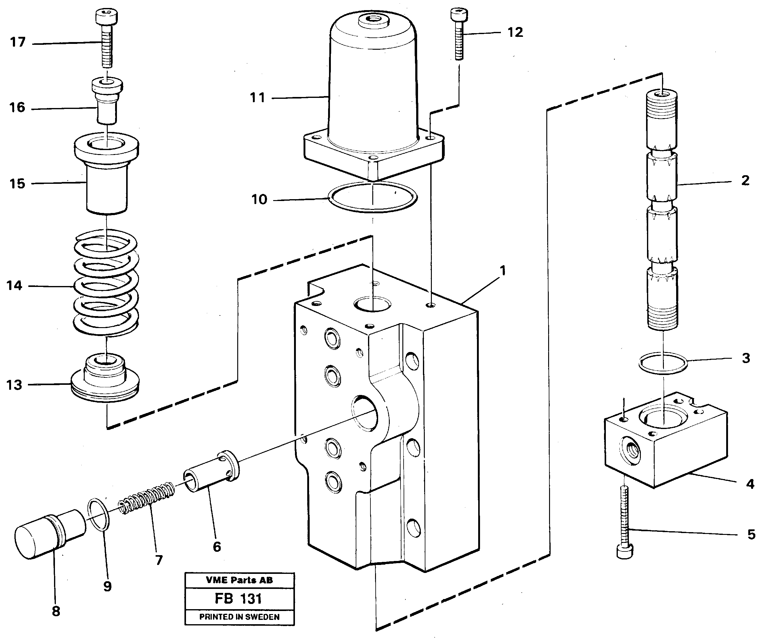Four-way valve Primary transport — volvo parts diagram