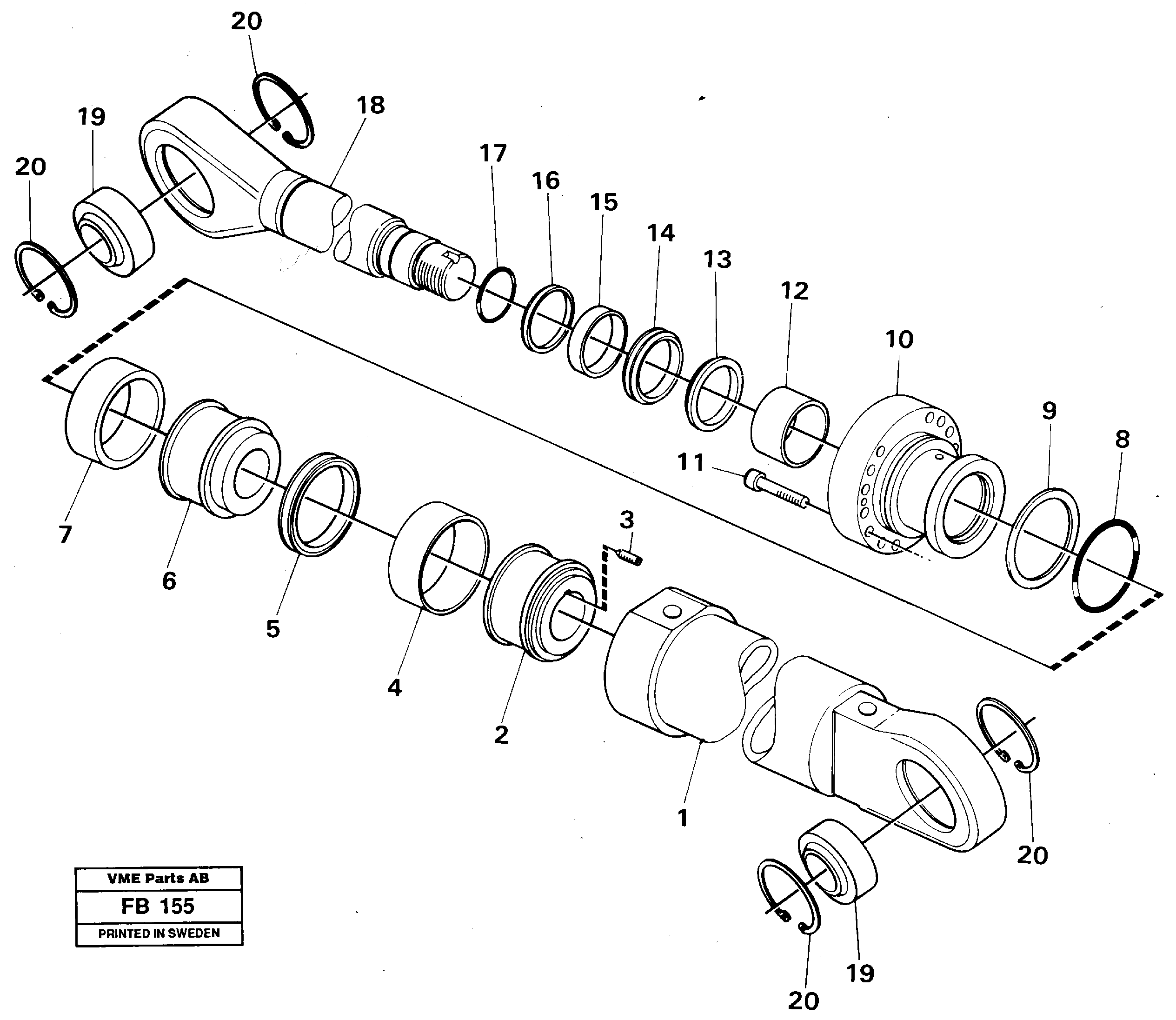 Boom cylinder — volvo parts diagram