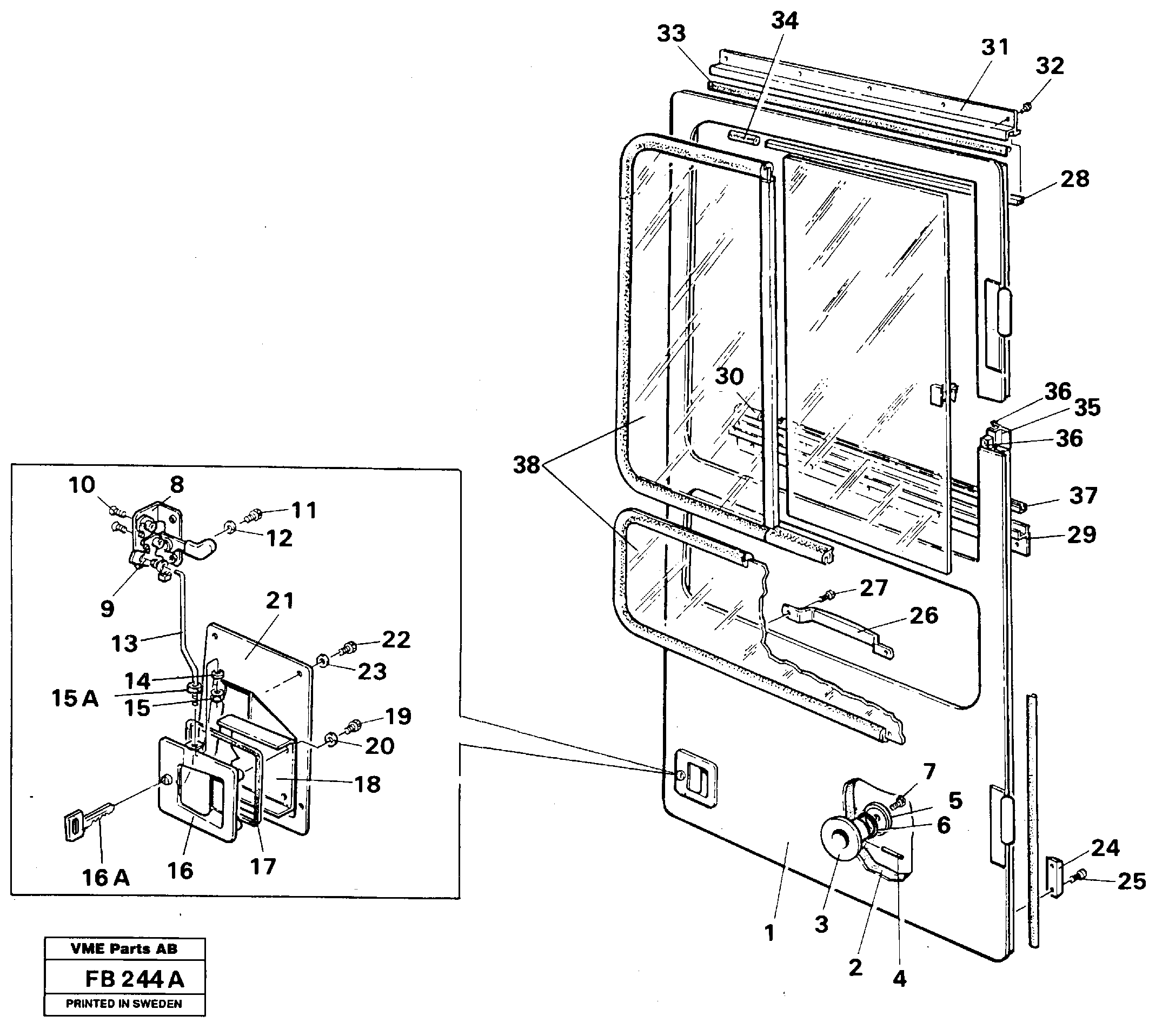 Door SER NO - 1460 — volvo parts diagram