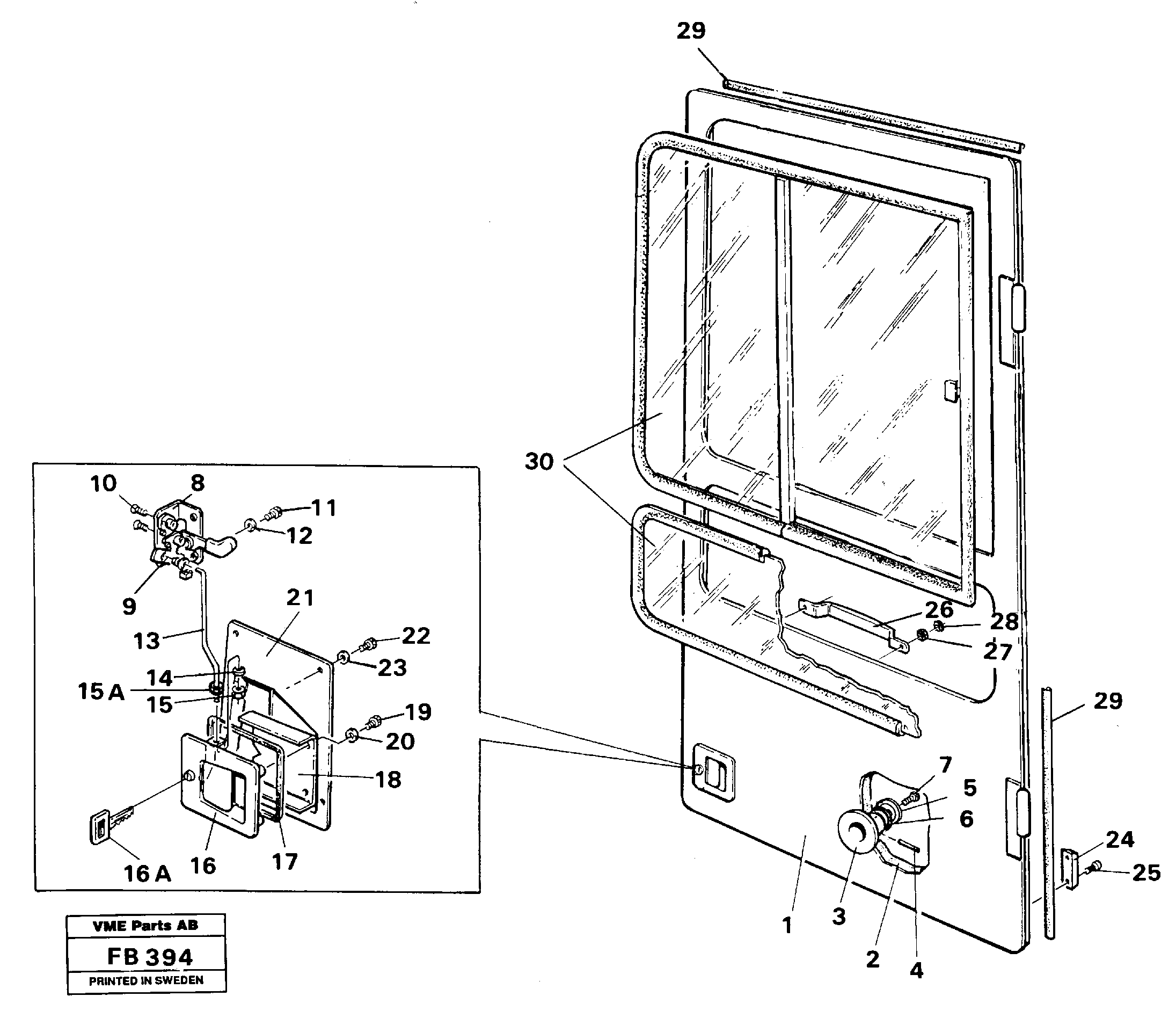 Door SER NO 1461 - — volvo parts diagram
