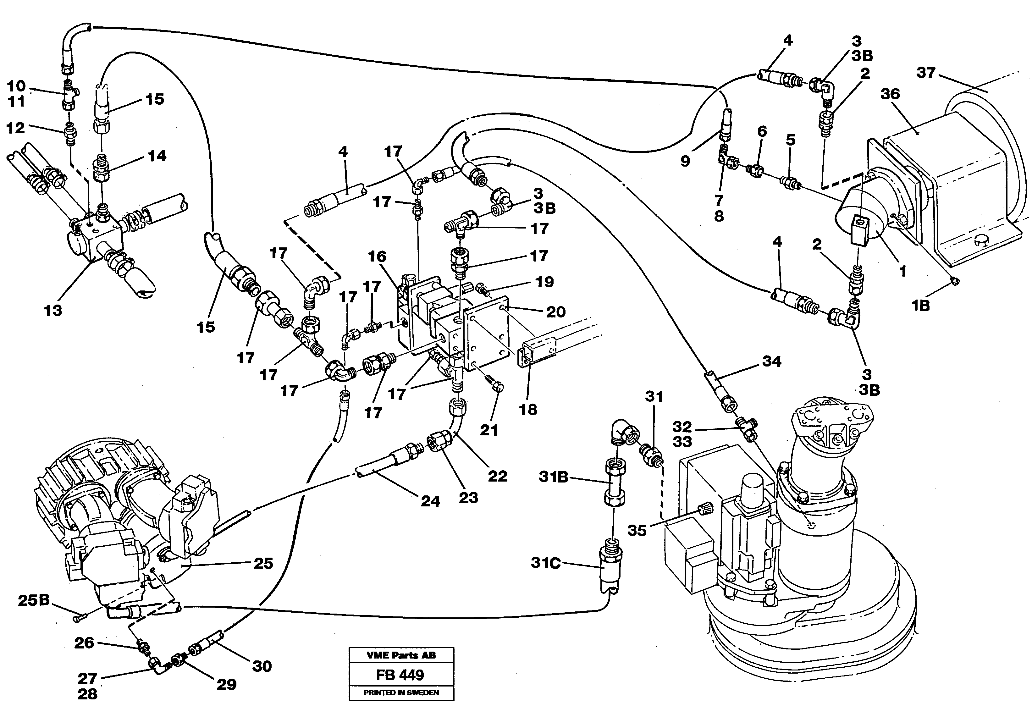 Magnet equipment Ohio, hydraulic installation, 15 kw alternator  14263260 — volvo parts diagram