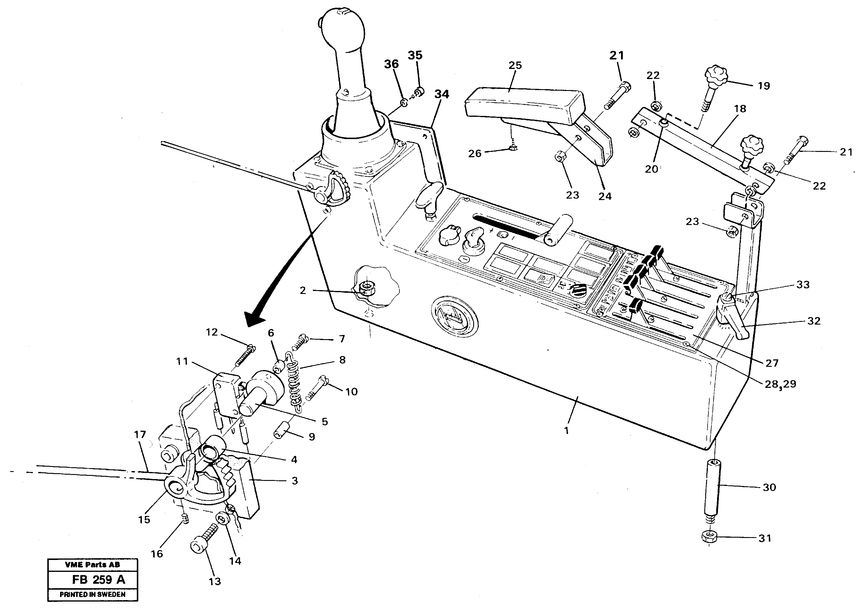 Side panel, Lh — volvo parts diagram