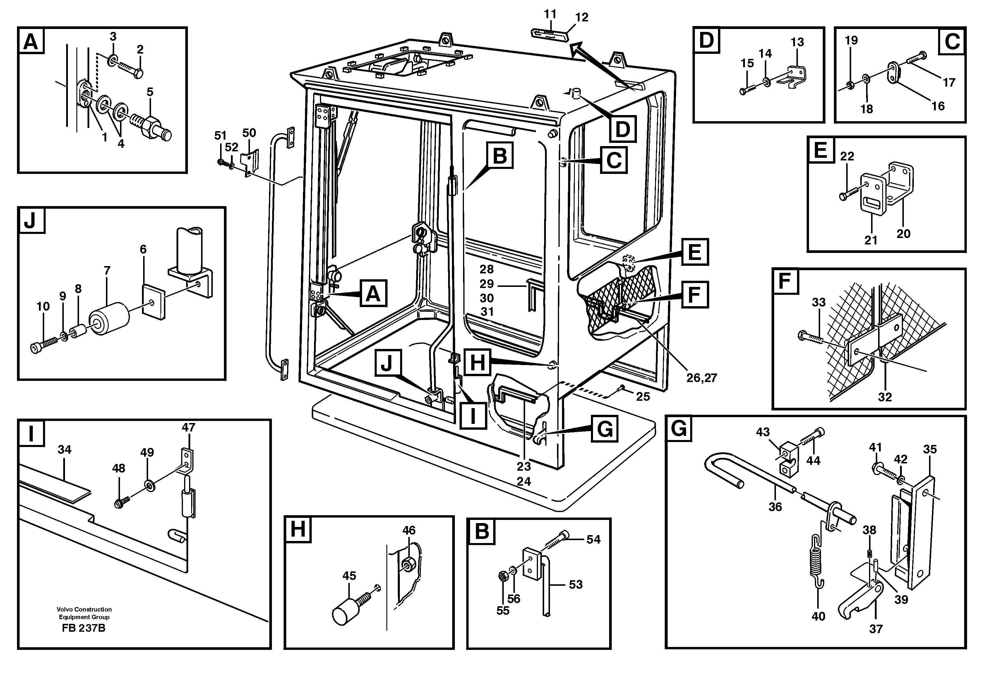 Interior components — volvo parts diagram