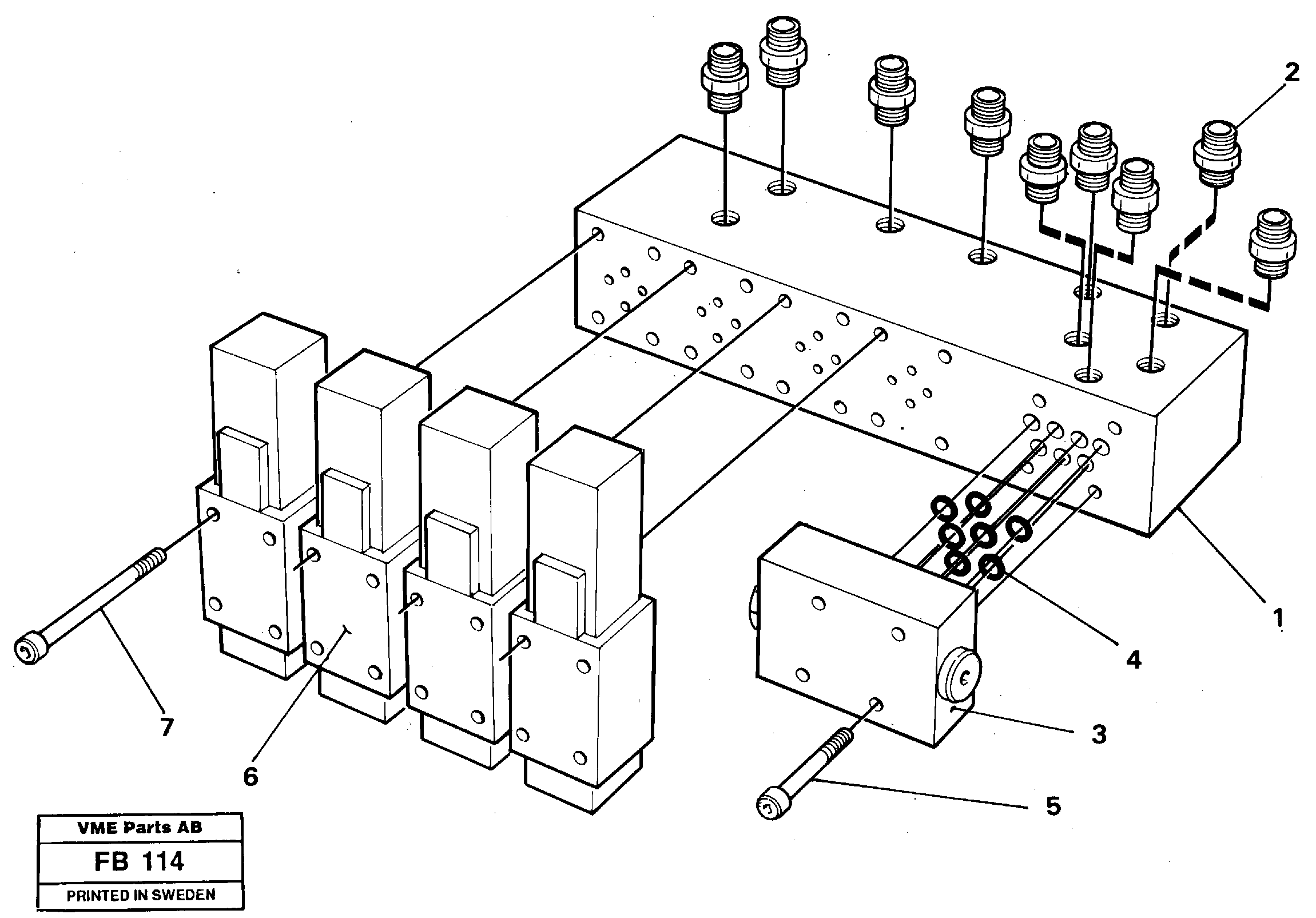 Slew valve block — volvo parts diagram