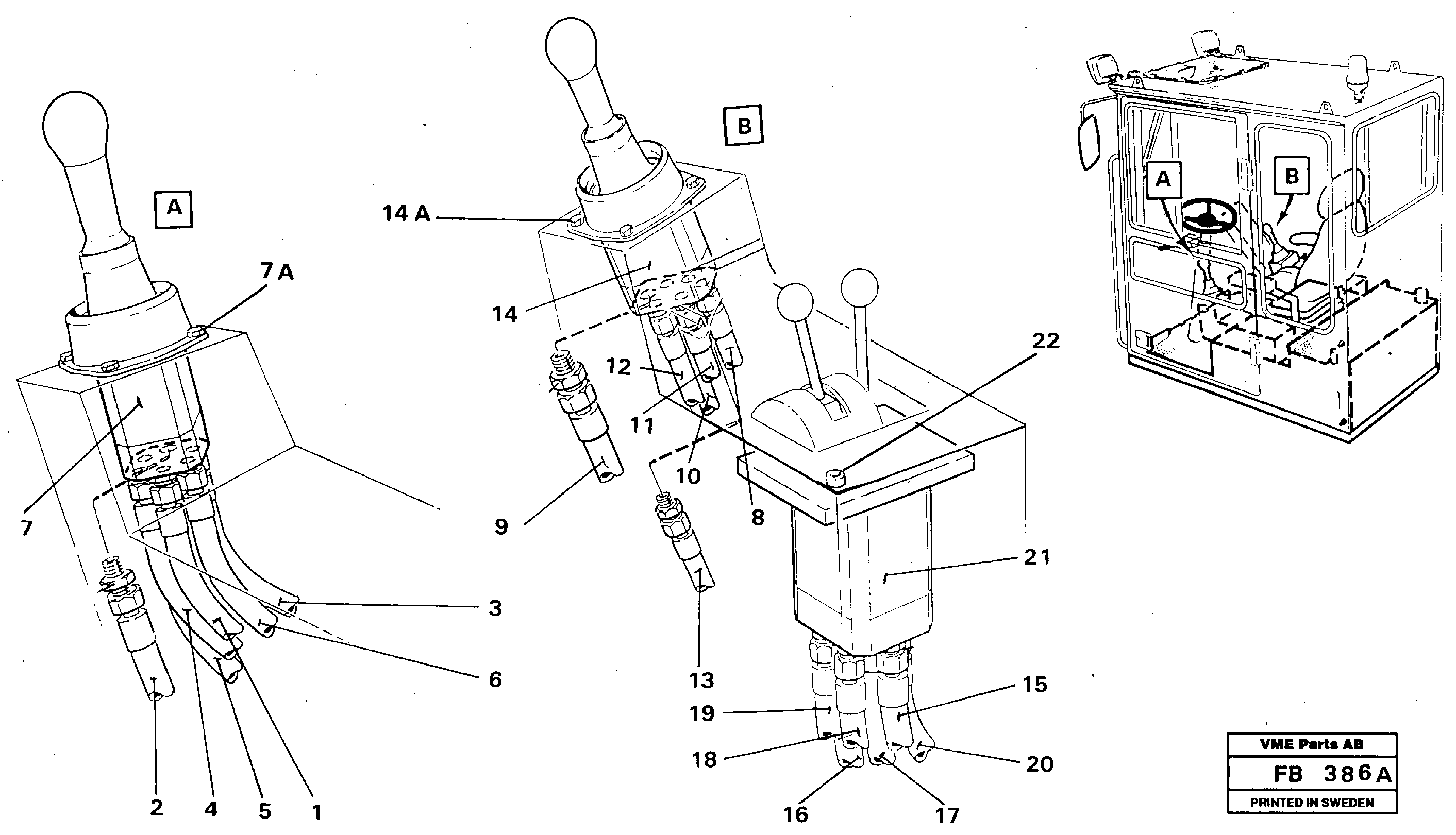 Joy Stick Left and Right — volvo parts diagram