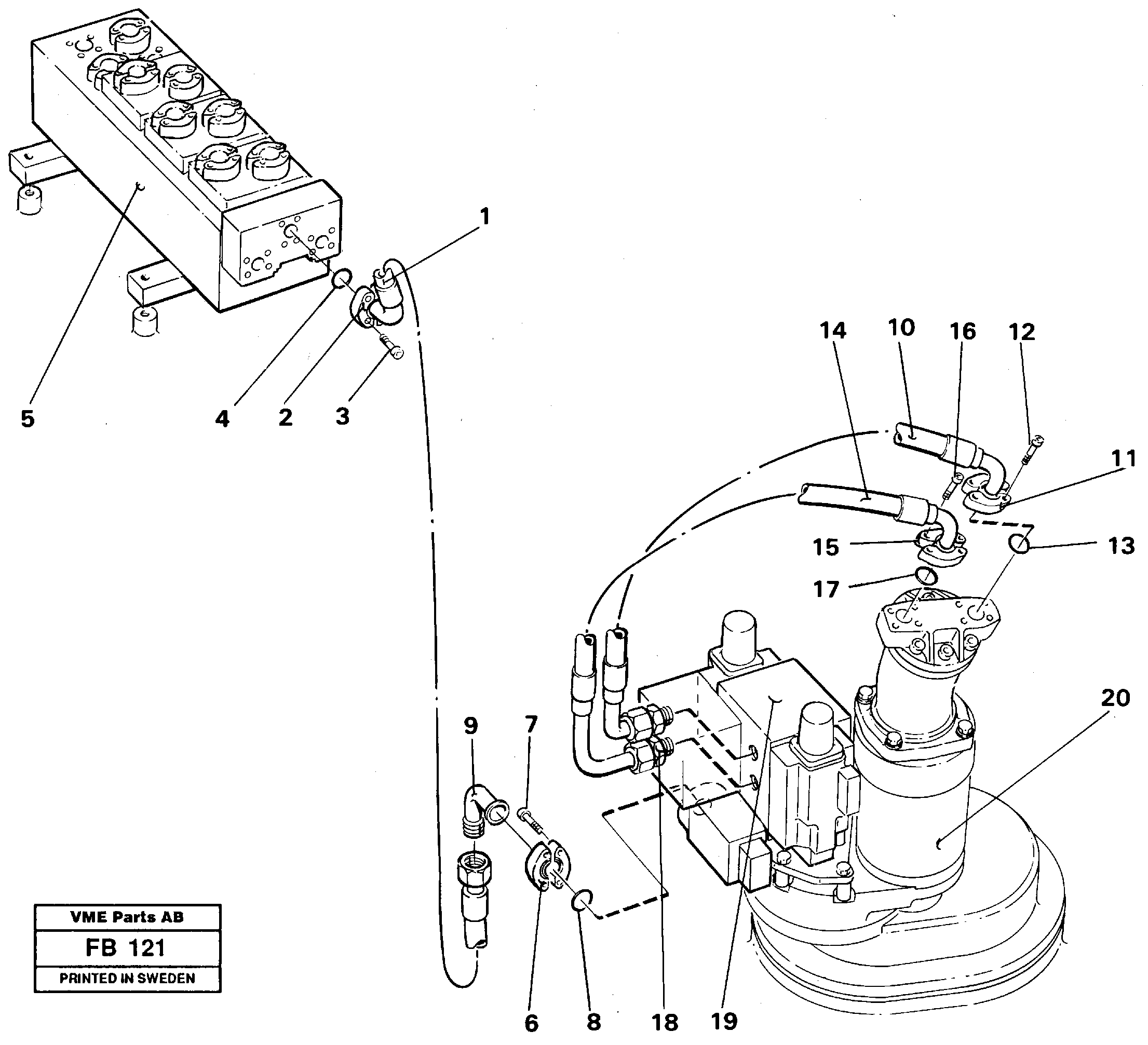 Hydraulic system, slewing — volvo parts diagram