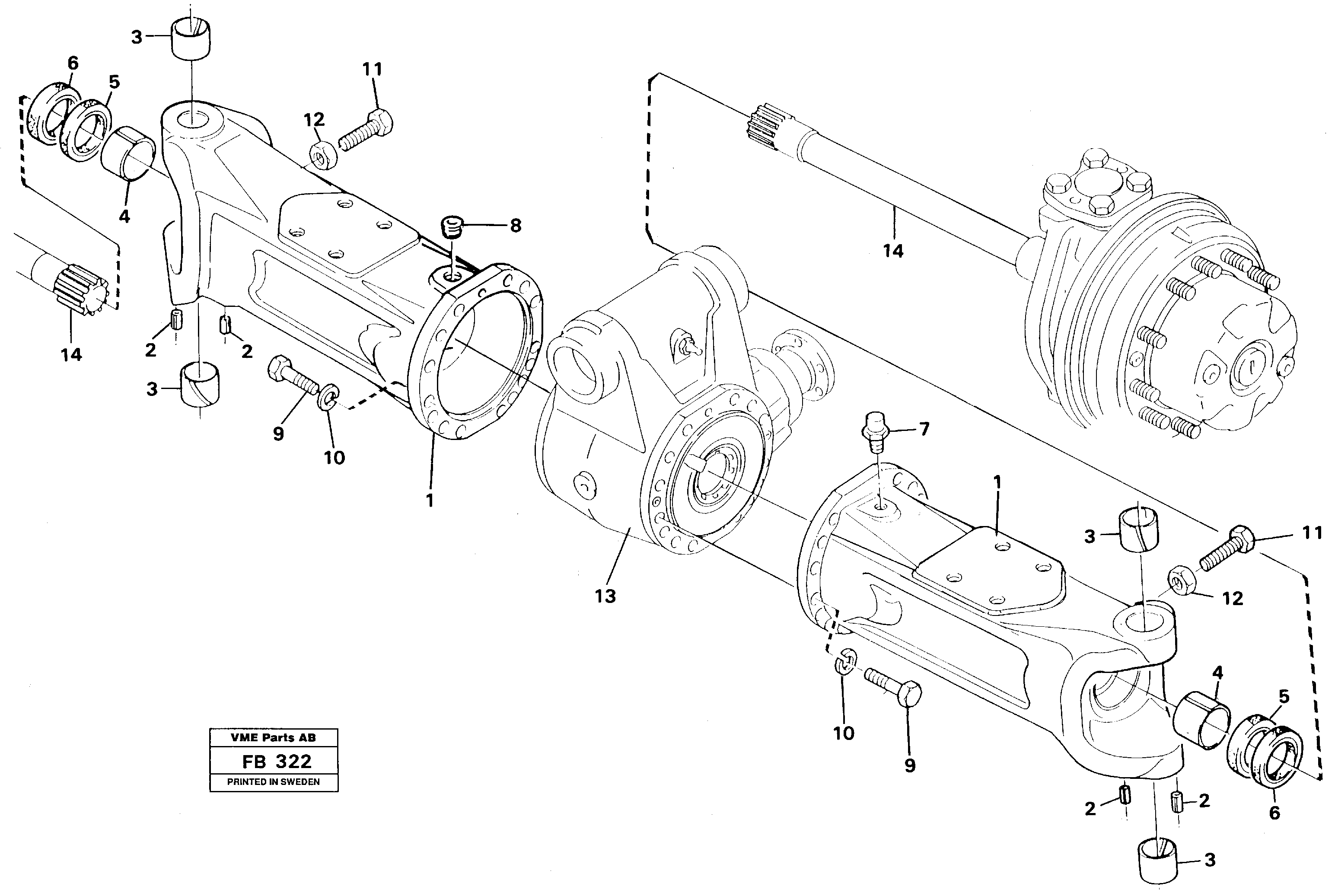 Axle beam — volvo parts diagram