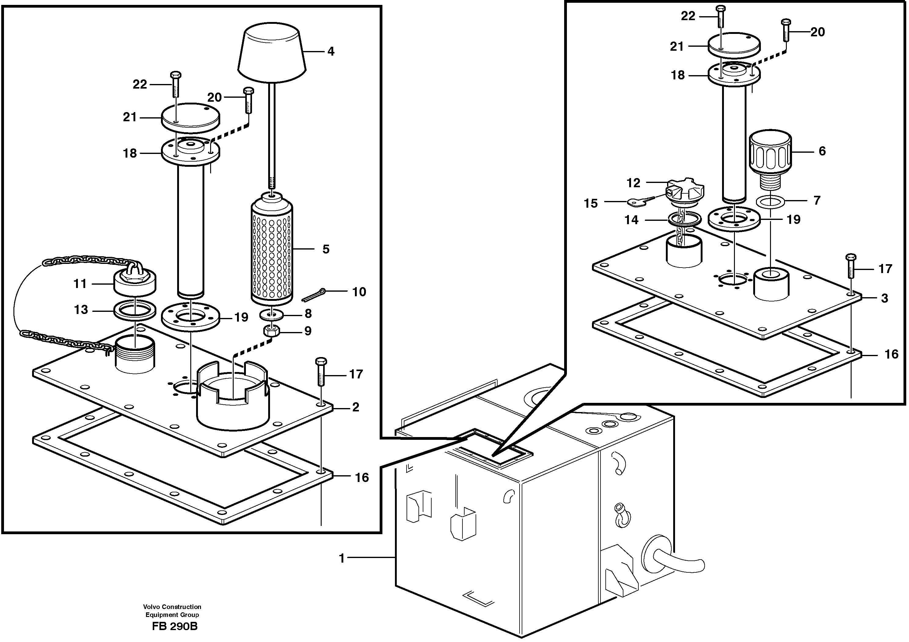 Fuel tank — volvo parts diagram