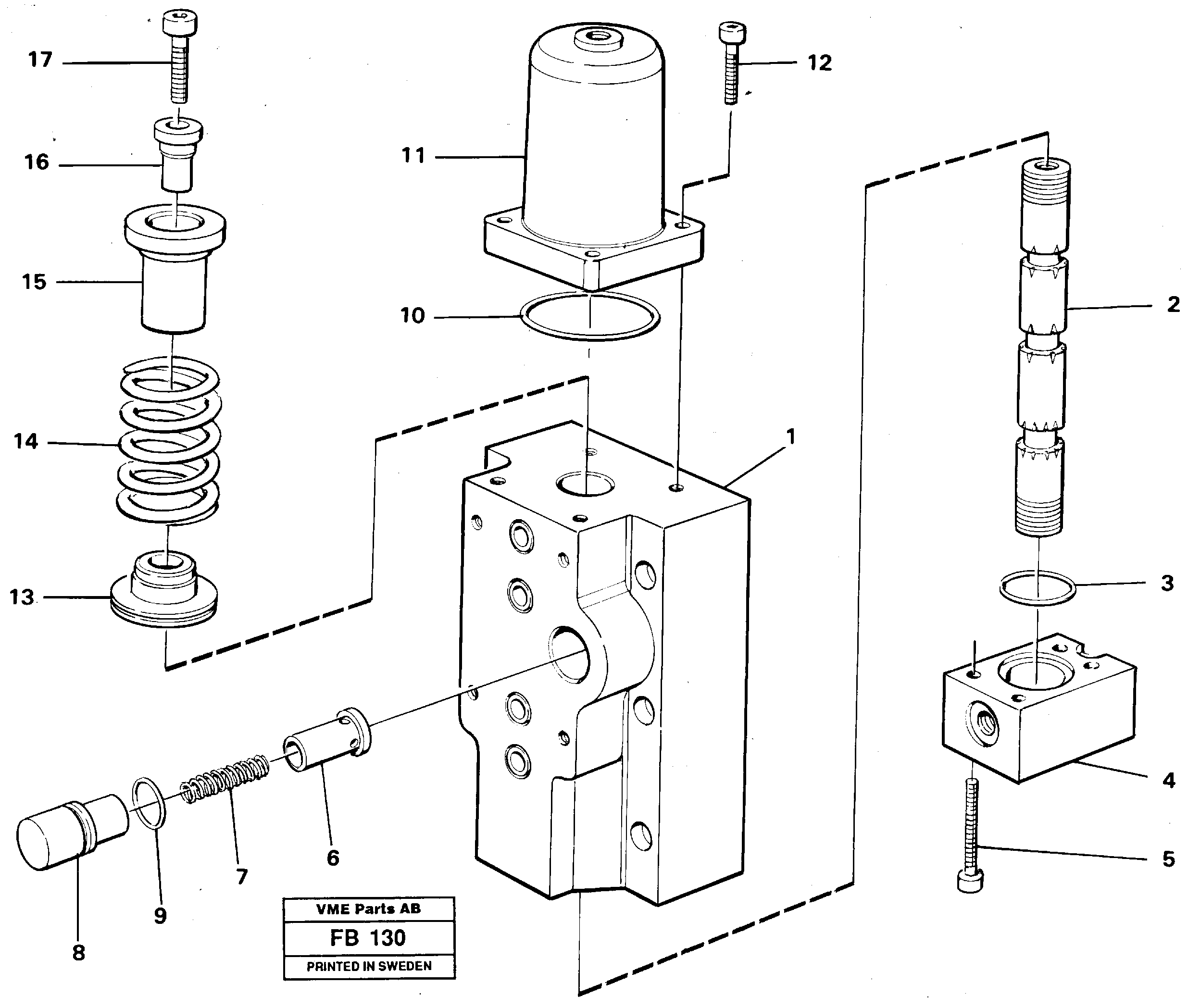 Four-way valve Primary — volvo parts diagram