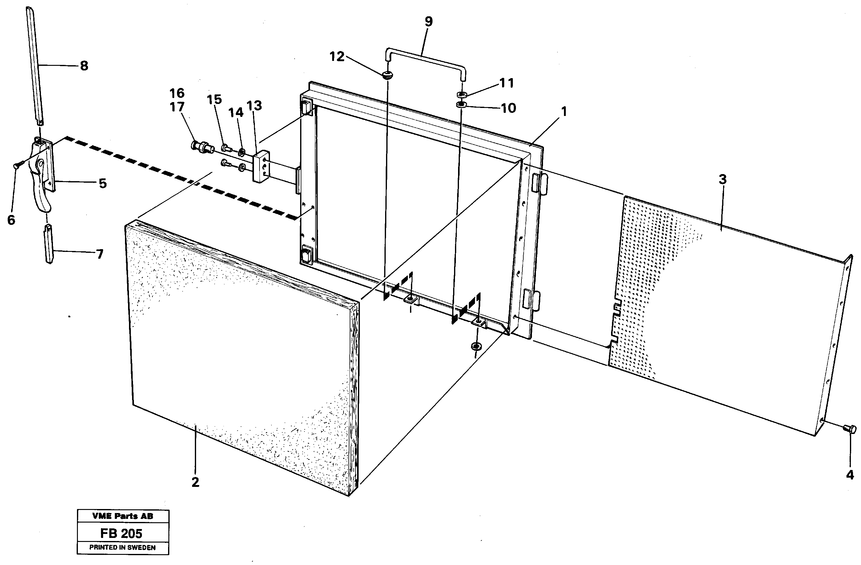 Door Lh, rear — volvo parts diagram