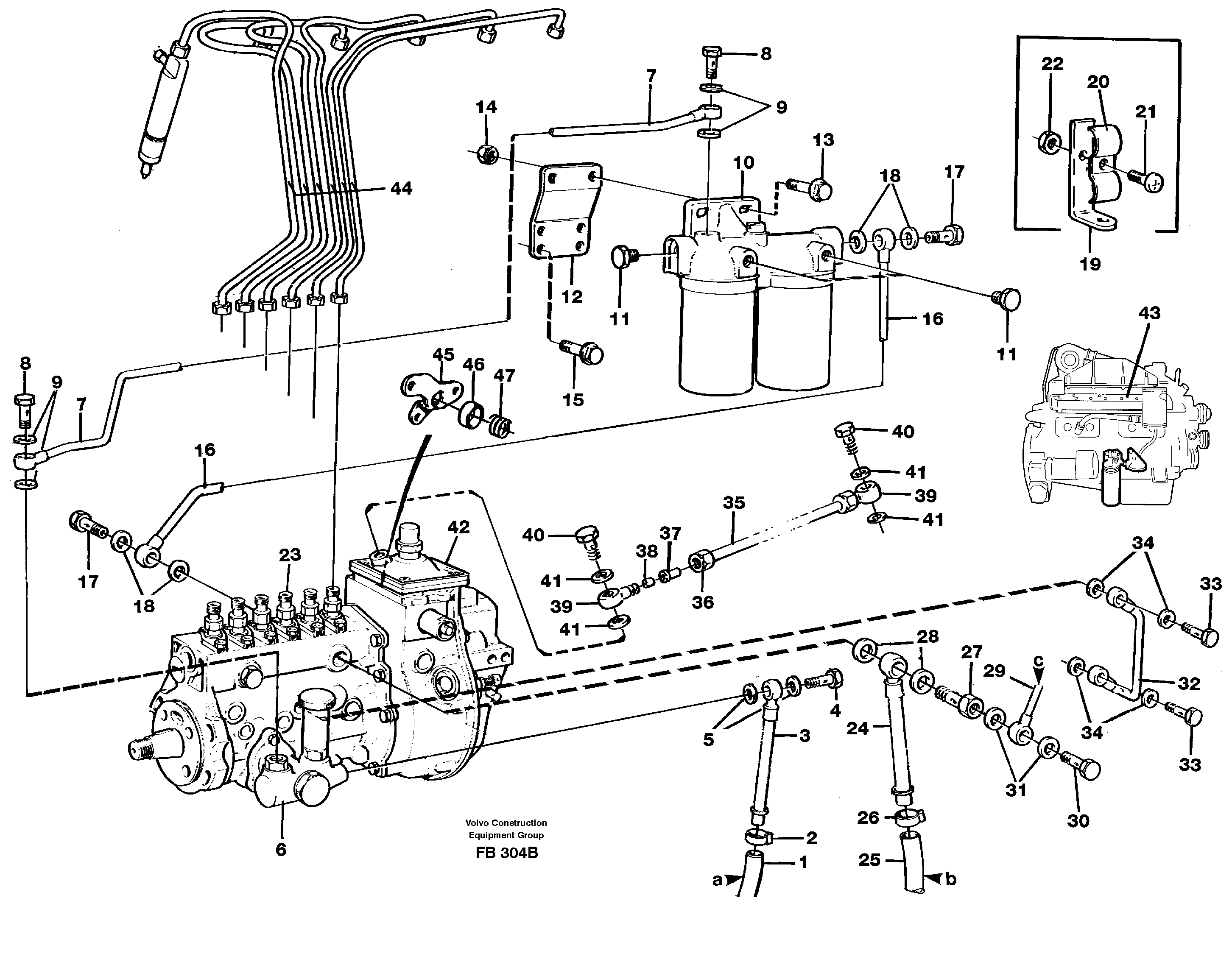 Fuel system — volvo parts diagram