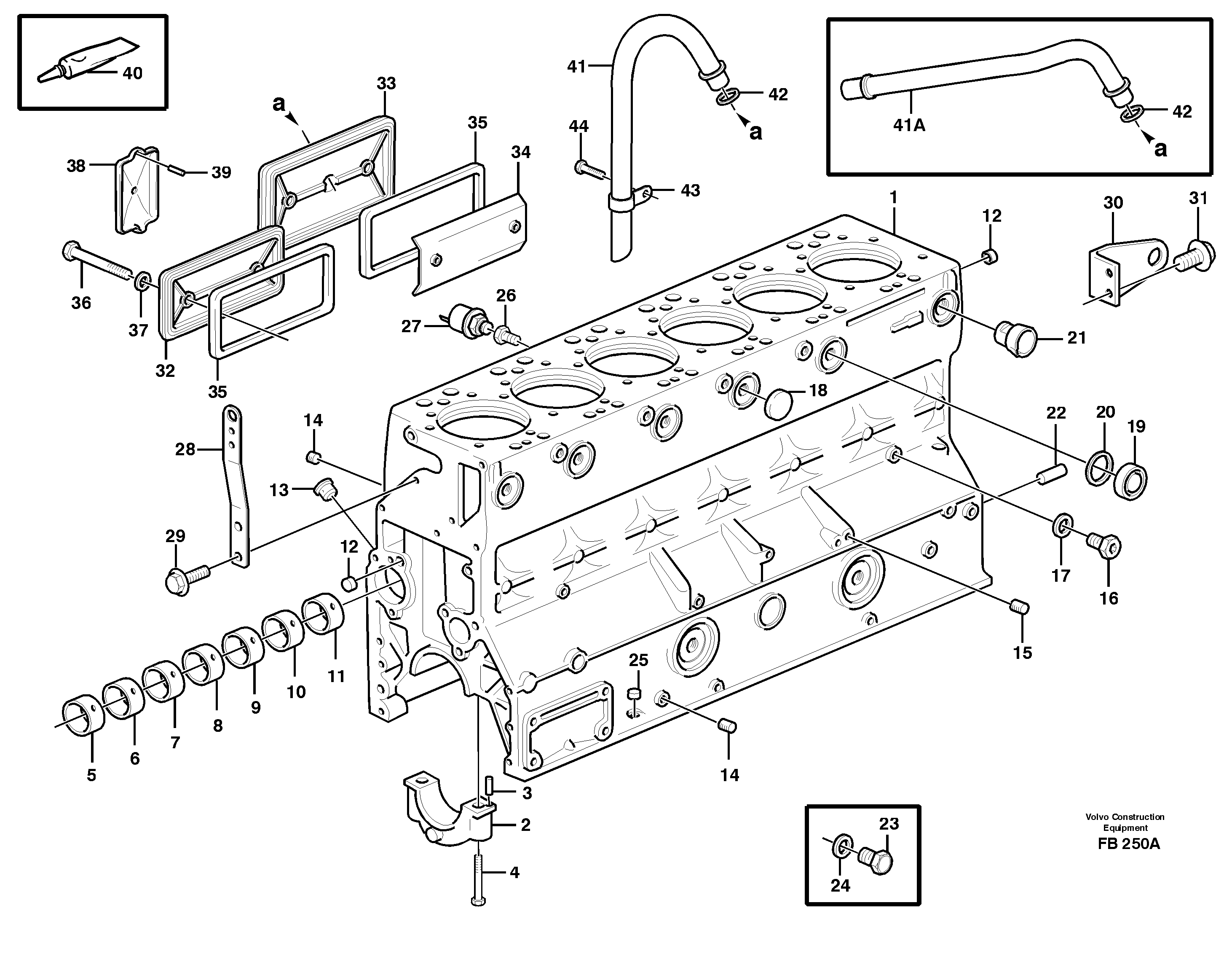 Cylinder block — volvo parts diagram