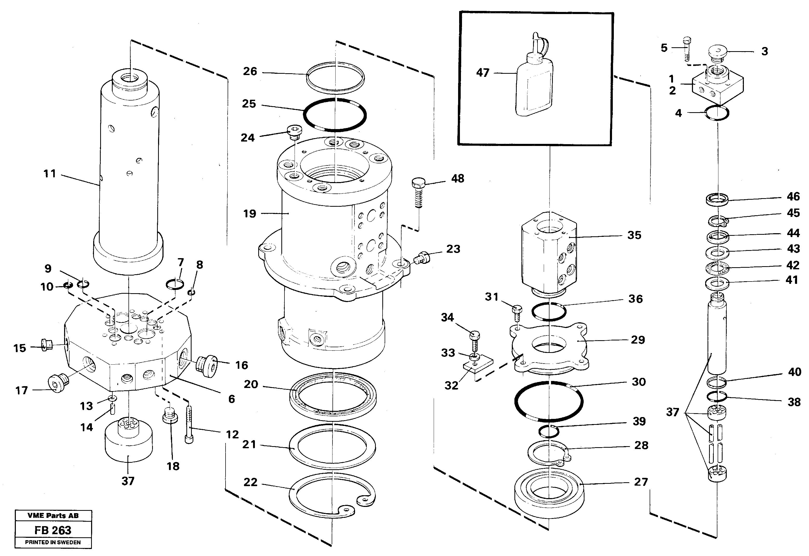 Turning joint — volvo parts diagram