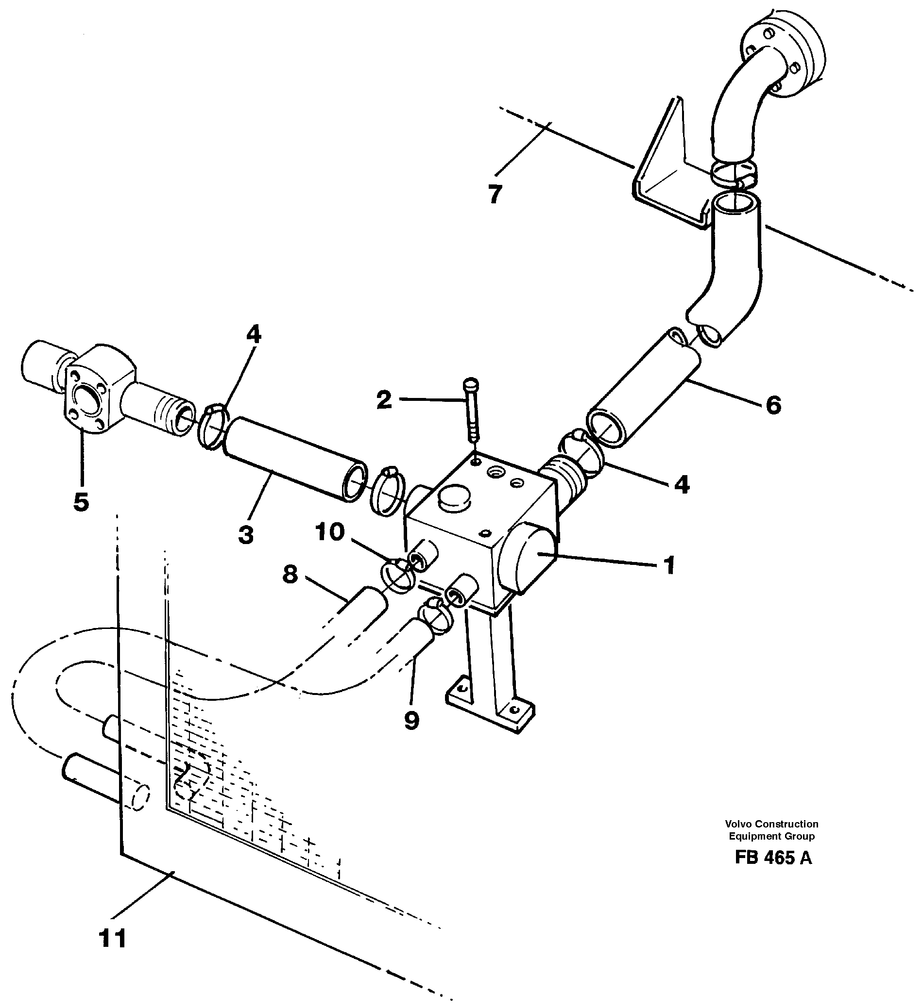 Hydraulic system, oil cooler — volvo parts diagram