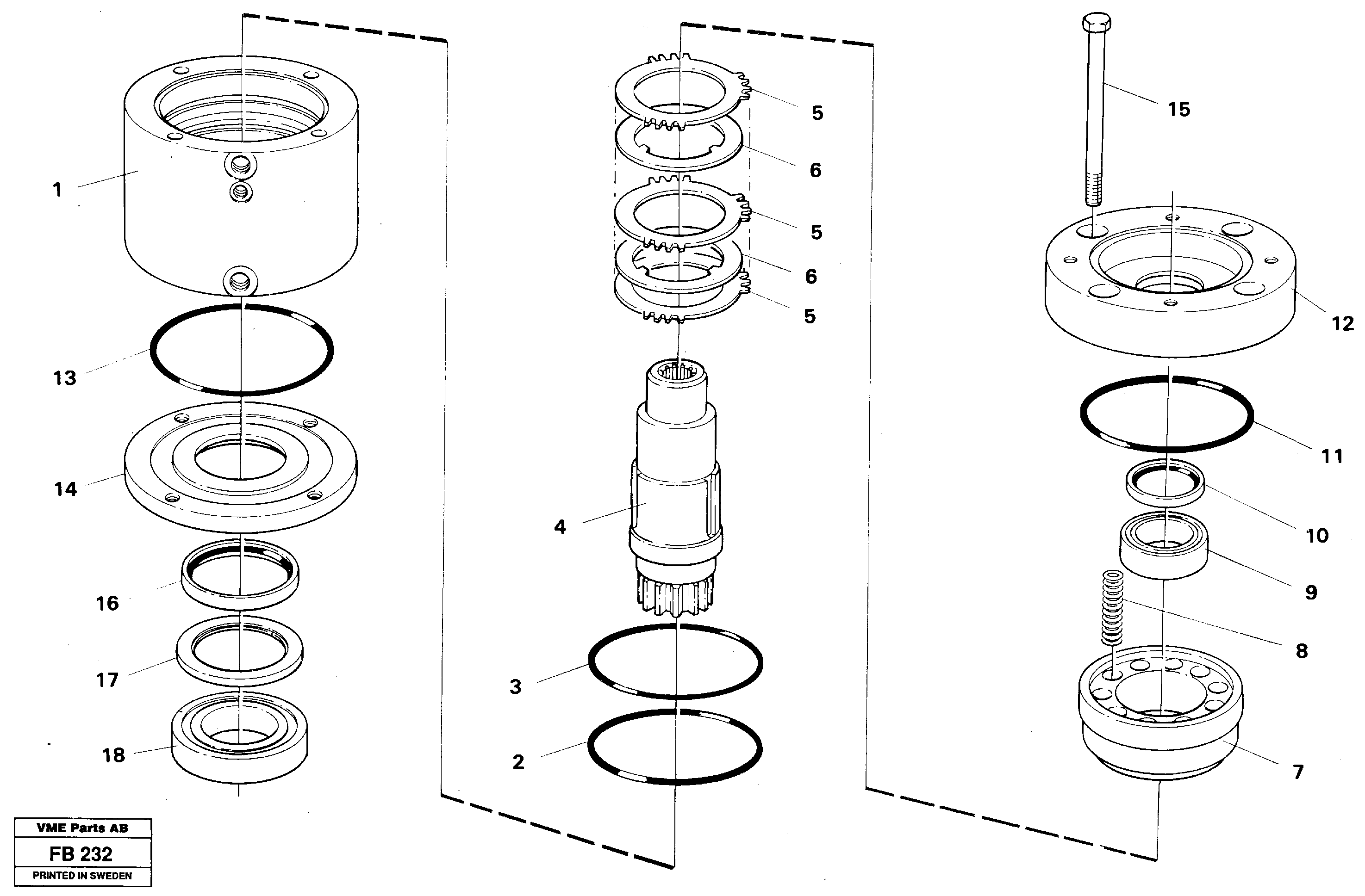 Slewing brake — volvo parts diagram