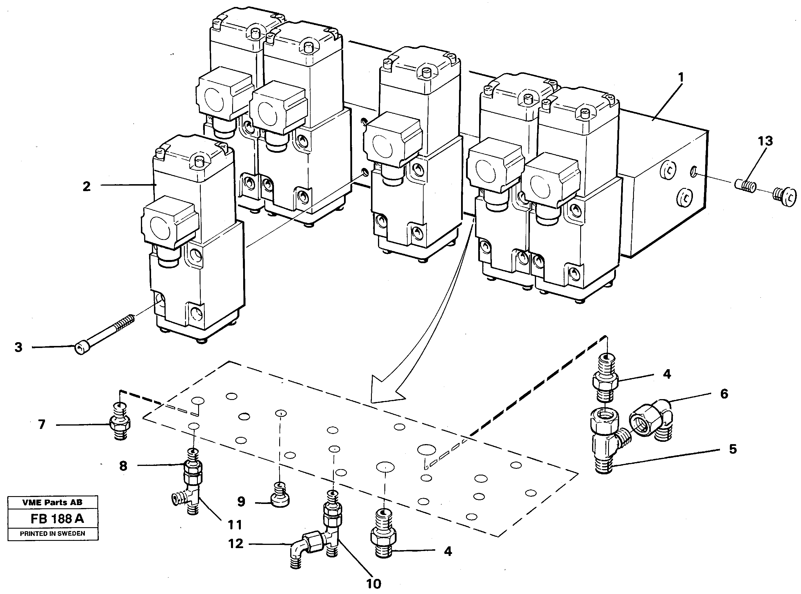 Stabilisor valve block — volvo parts diagram