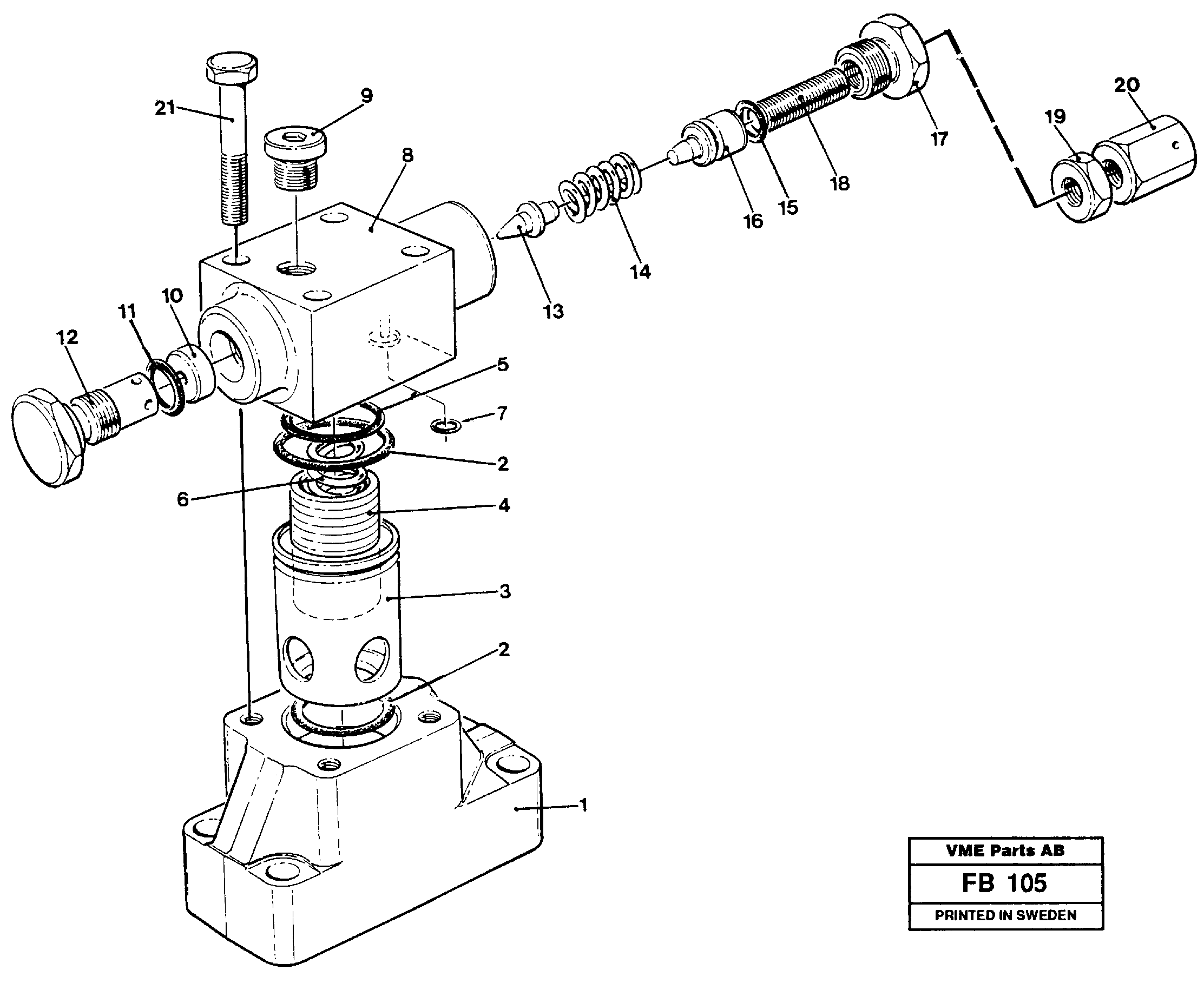 Pressure limiting valve — volvo parts diagram