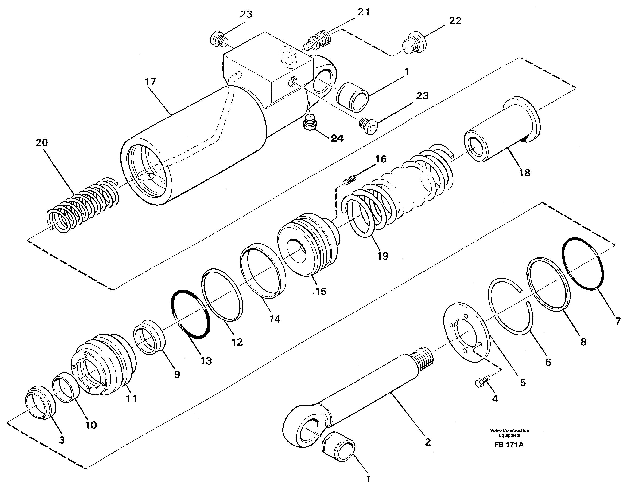 Hydraulic cylinder — volvo parts diagram