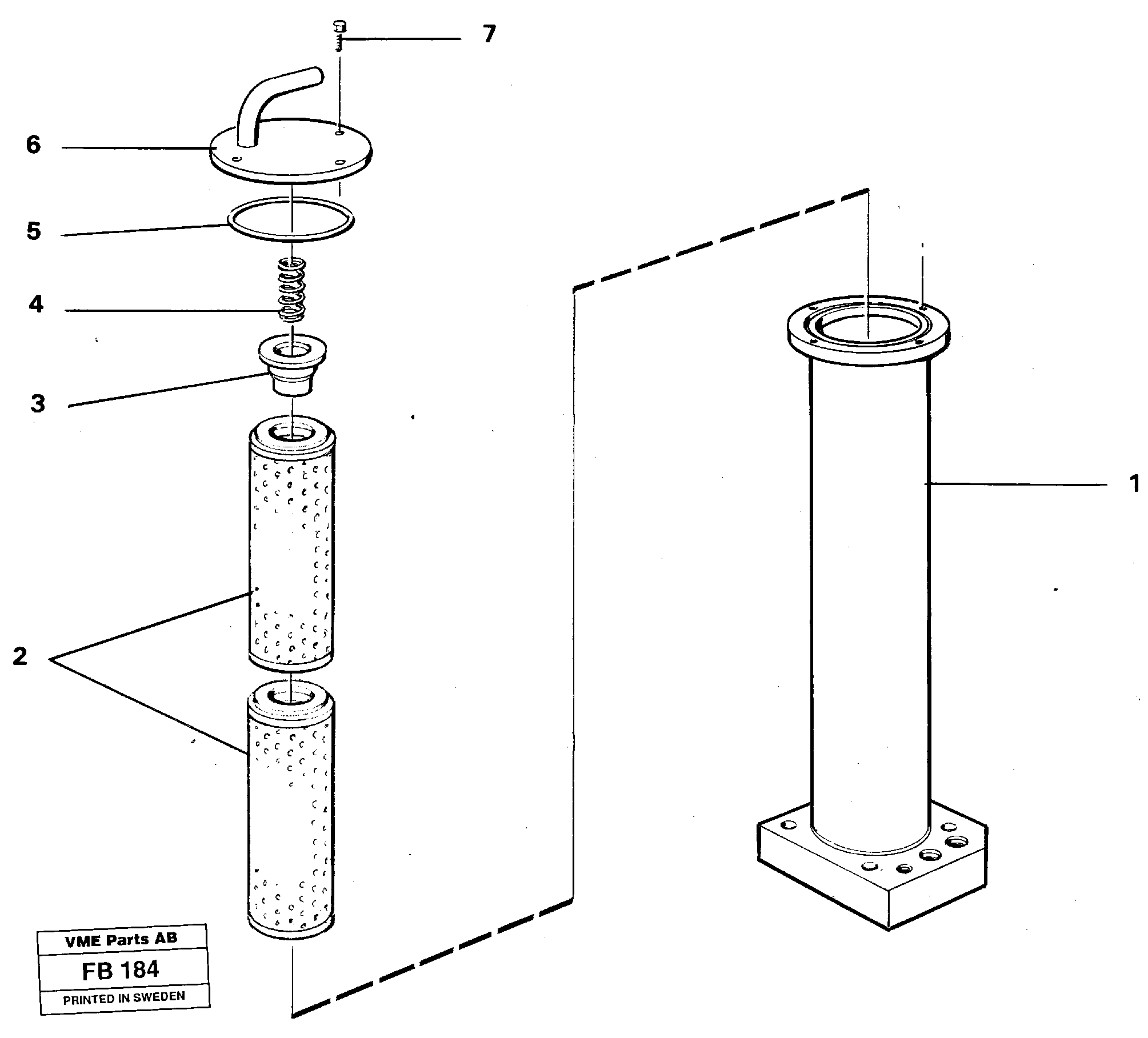 Leak oil filter — volvo parts diagram