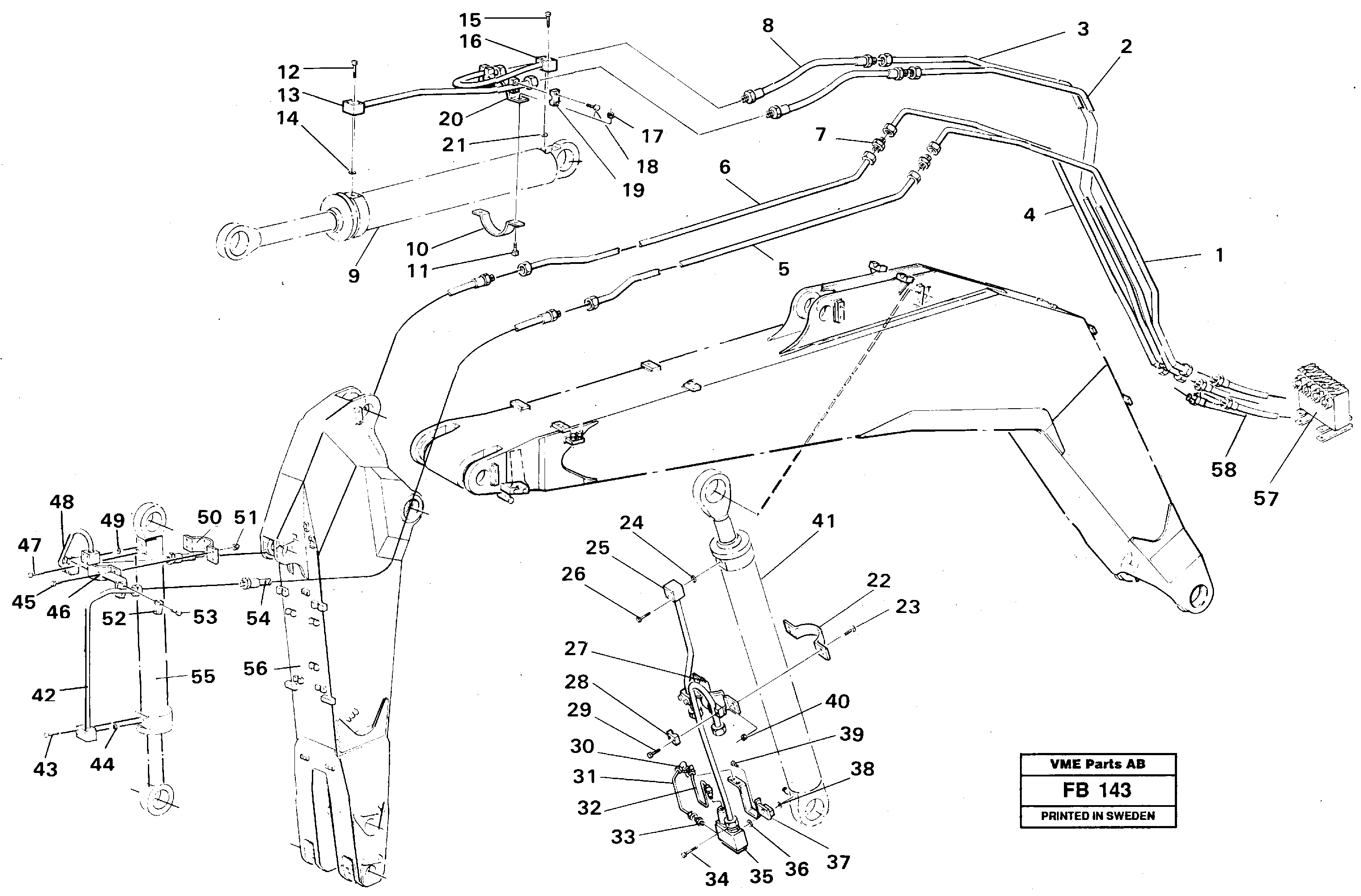 Hydr.backhoe equipm.5.20mdipper arm 2.25m — volvo parts diagram