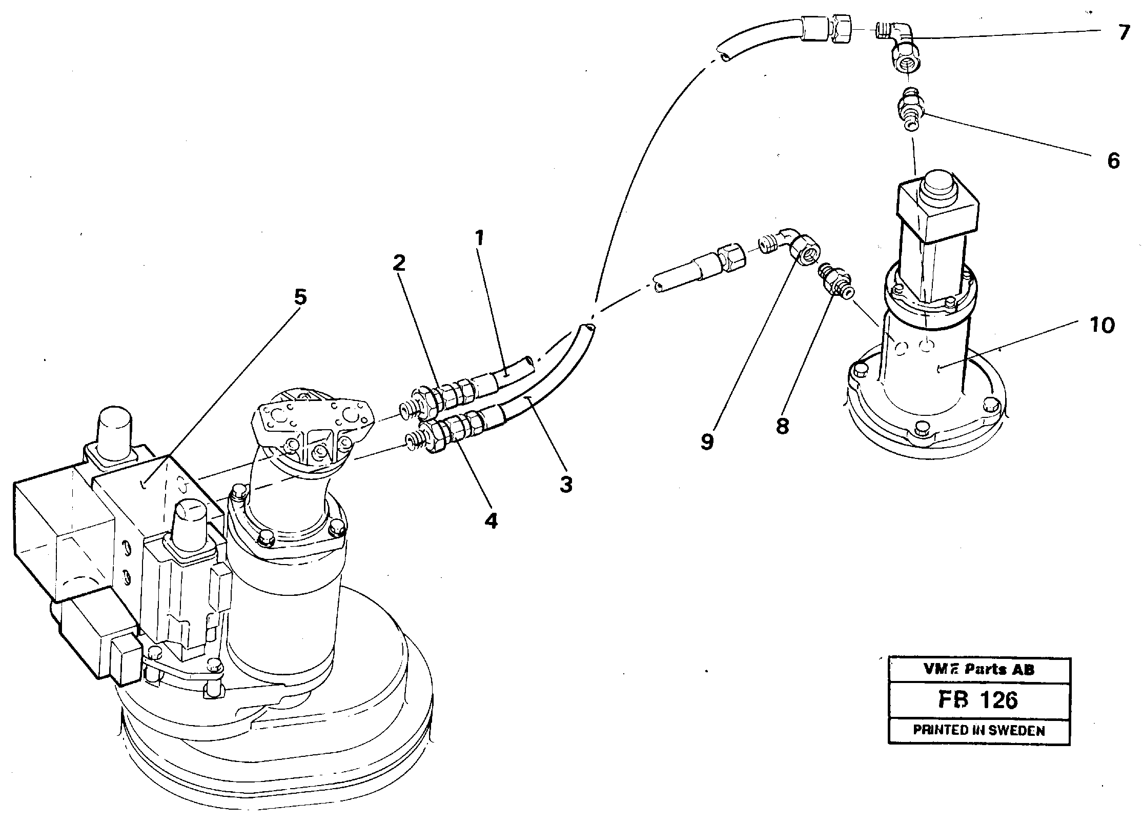 Hydraulic system, Outriggers, Dozer blade (superstructure) — volvo parts diagram