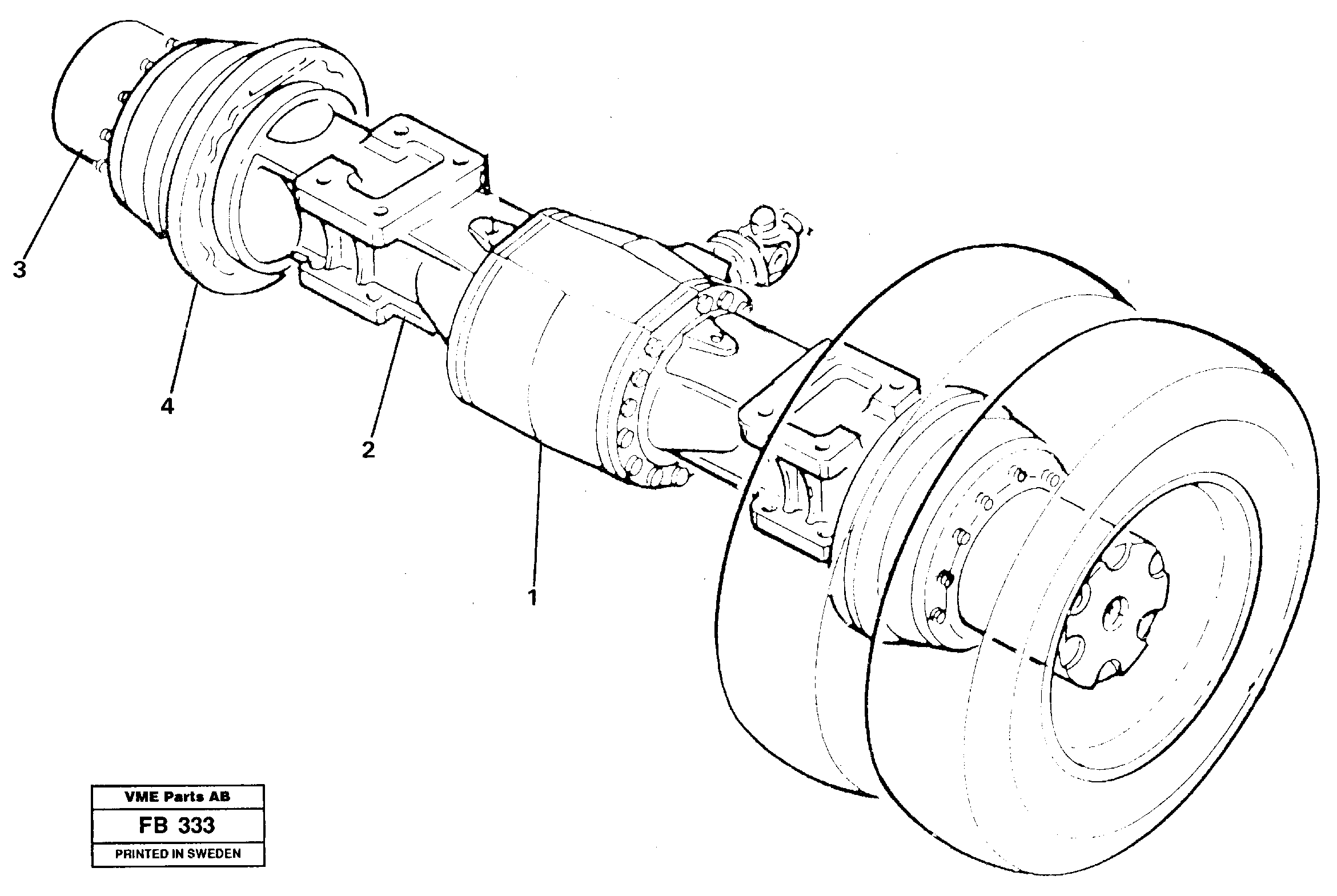 Rear axle — volvo parts diagram
