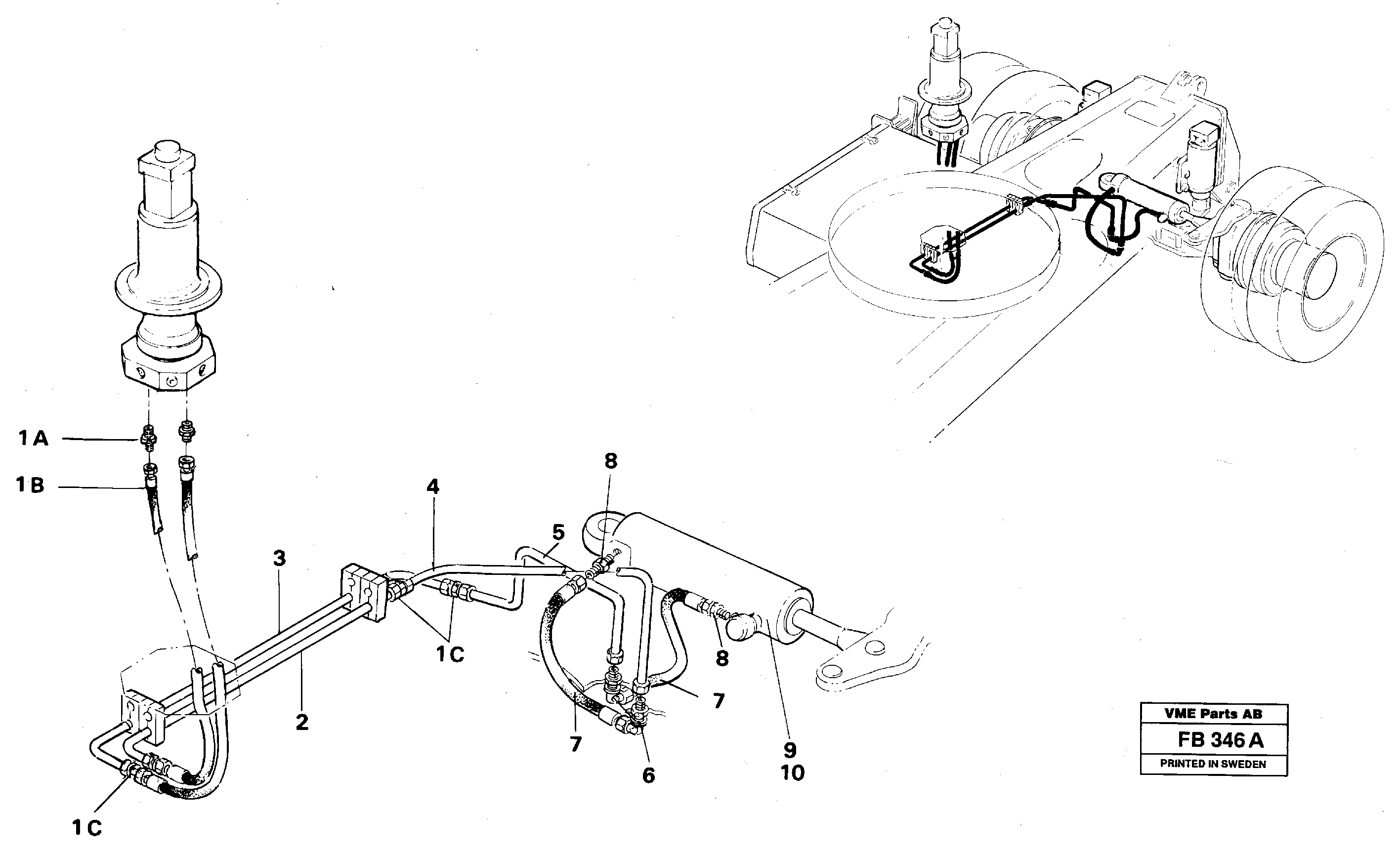 Steering system, undercarriage — volvo parts diagram