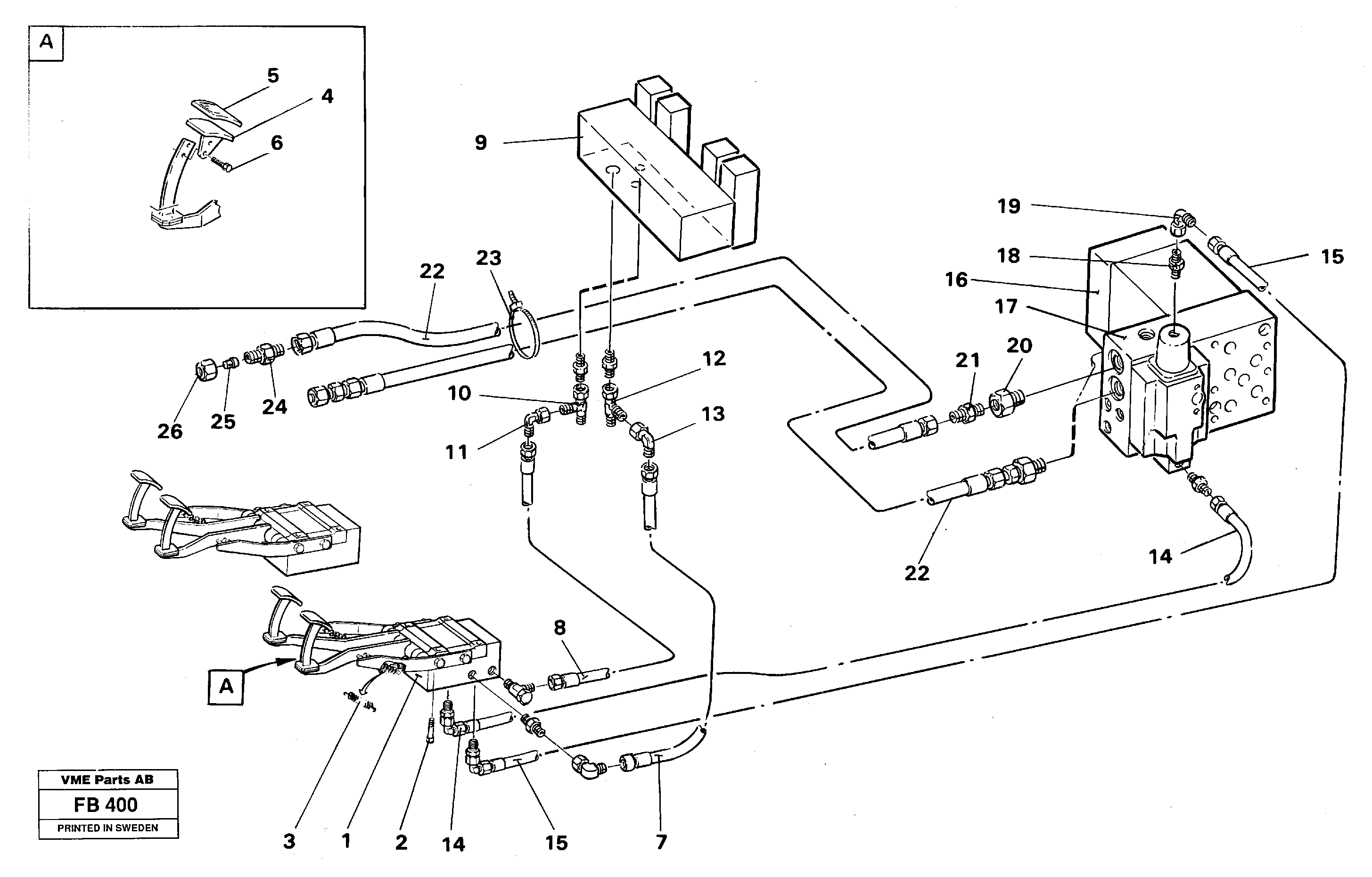 Slope bucket/rotating grab hydraulics in base machine  14246295, SER NO 1448 - 1630 — volvo parts diagram