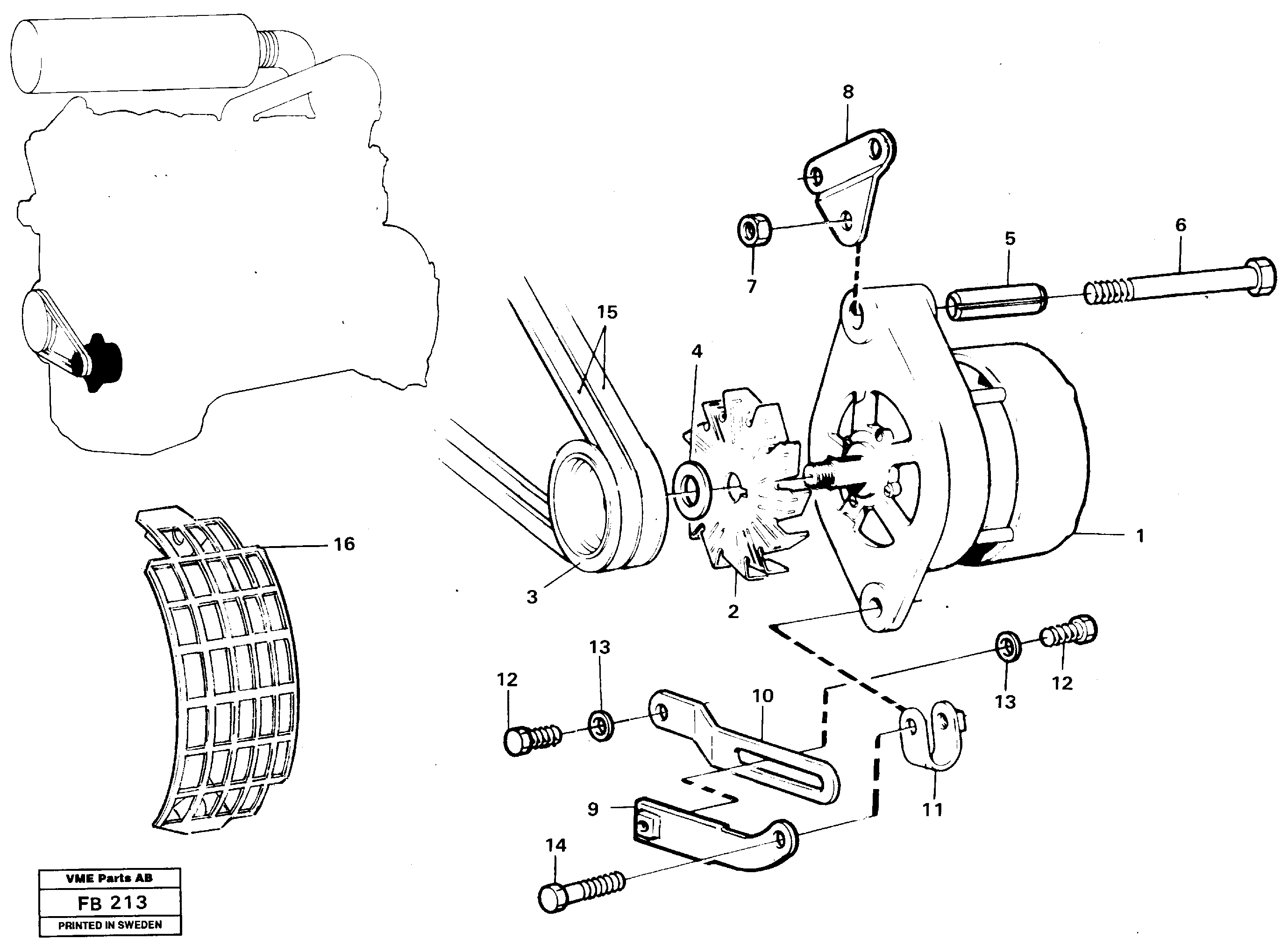 Alternator, assembly — volvo parts diagram