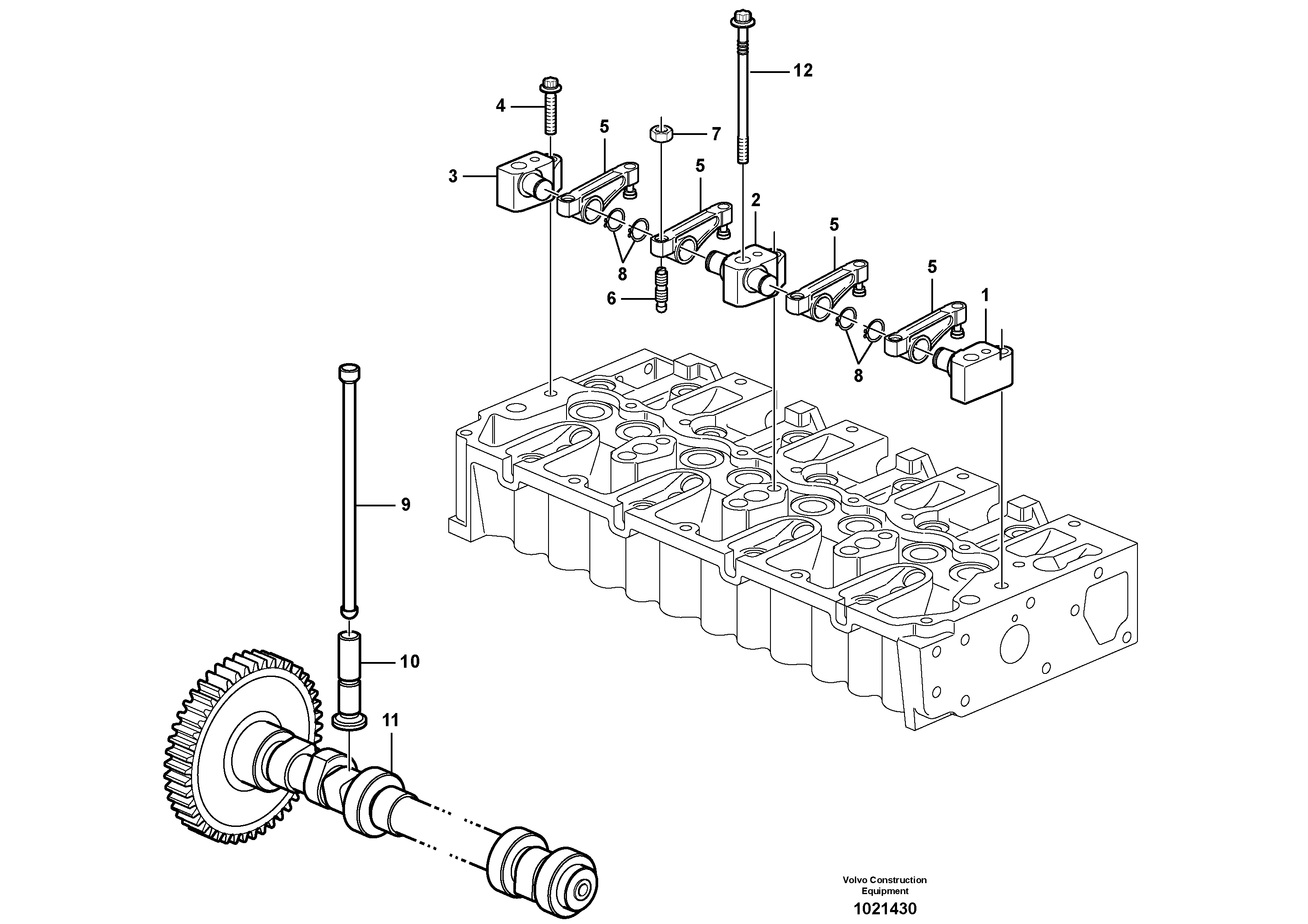 Valve mechanism — volvo parts diagram
