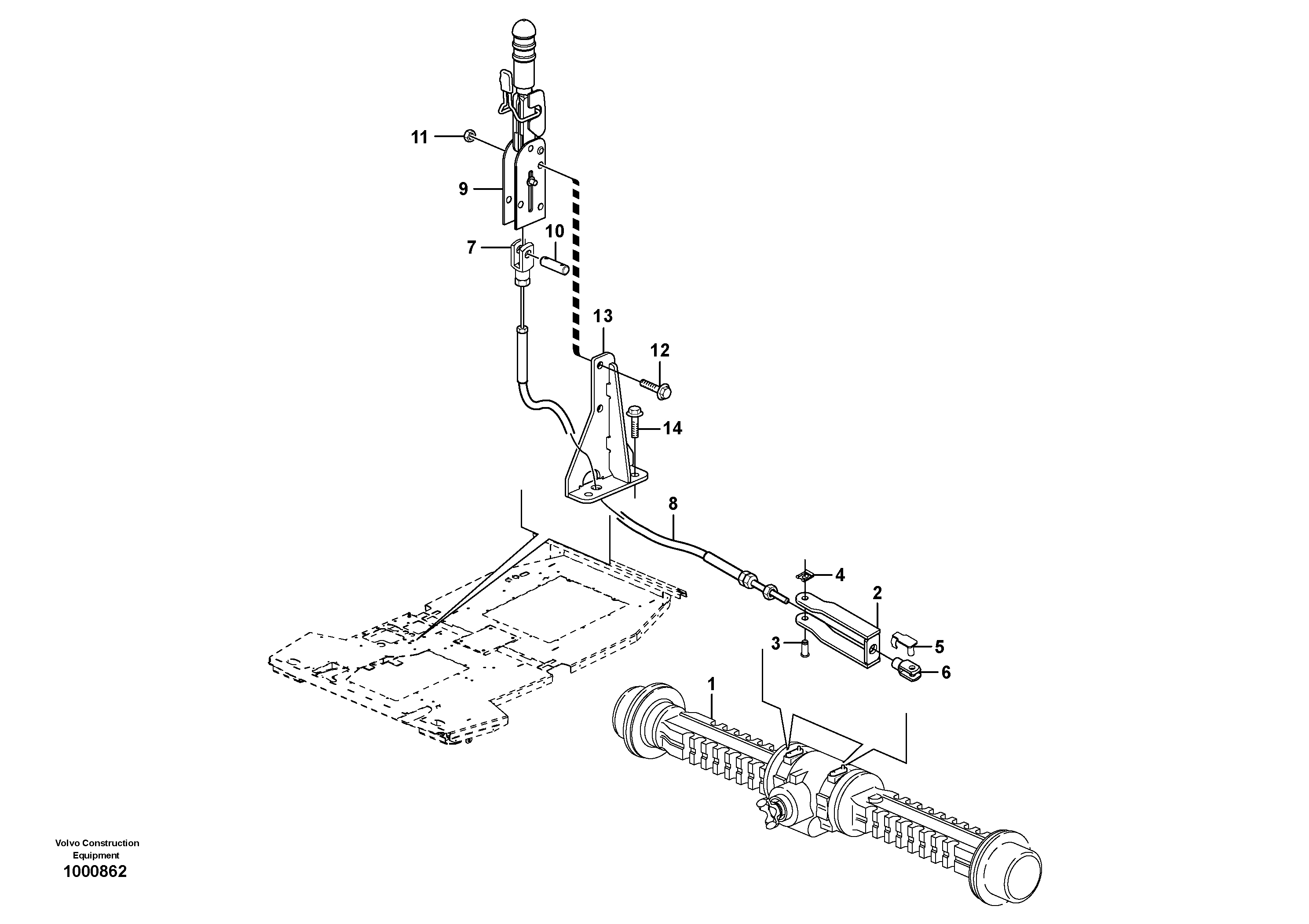 Parking brake — volvo parts diagram