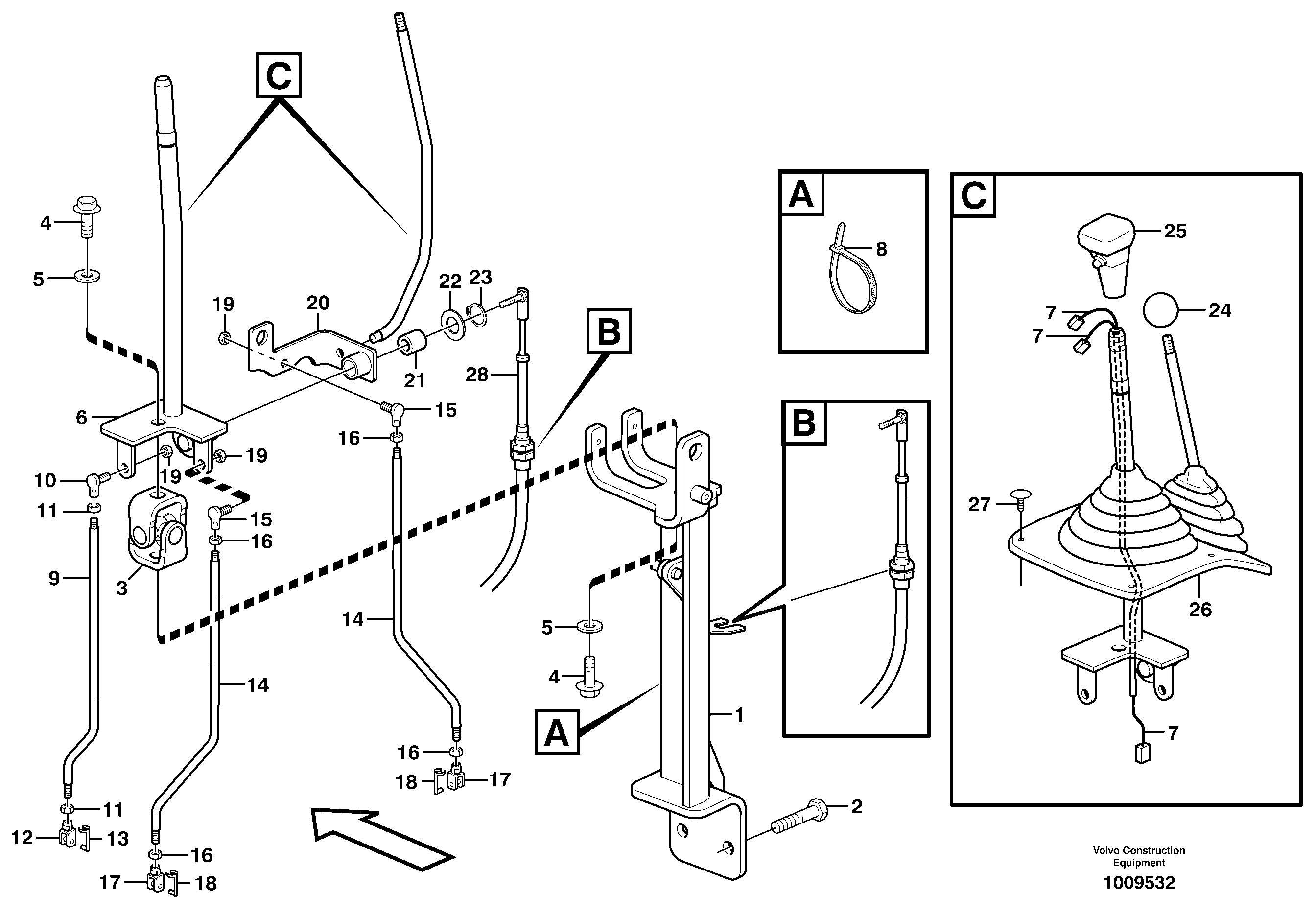 Loader controls — volvo parts diagram