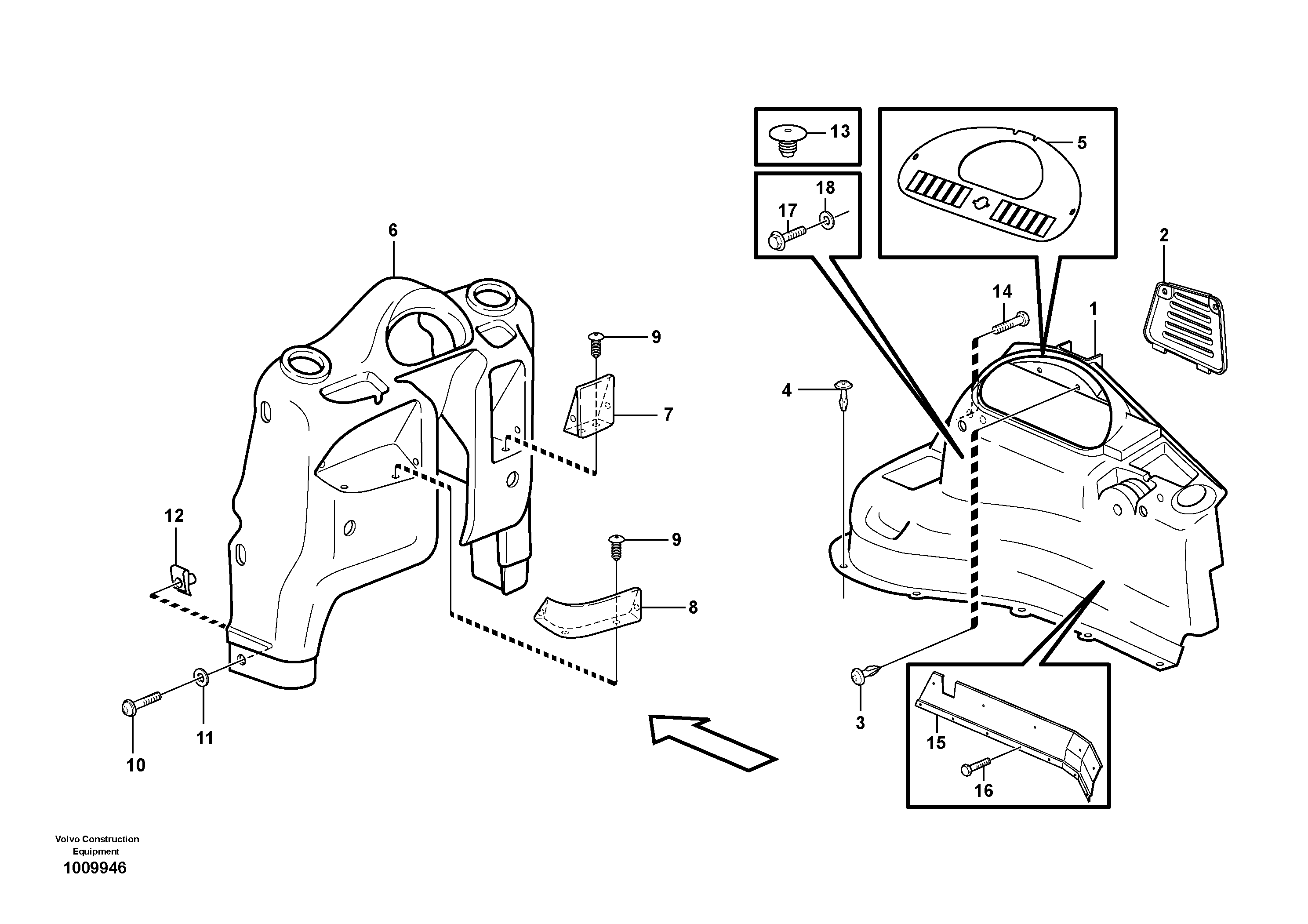 Instrument panel — volvo parts diagram