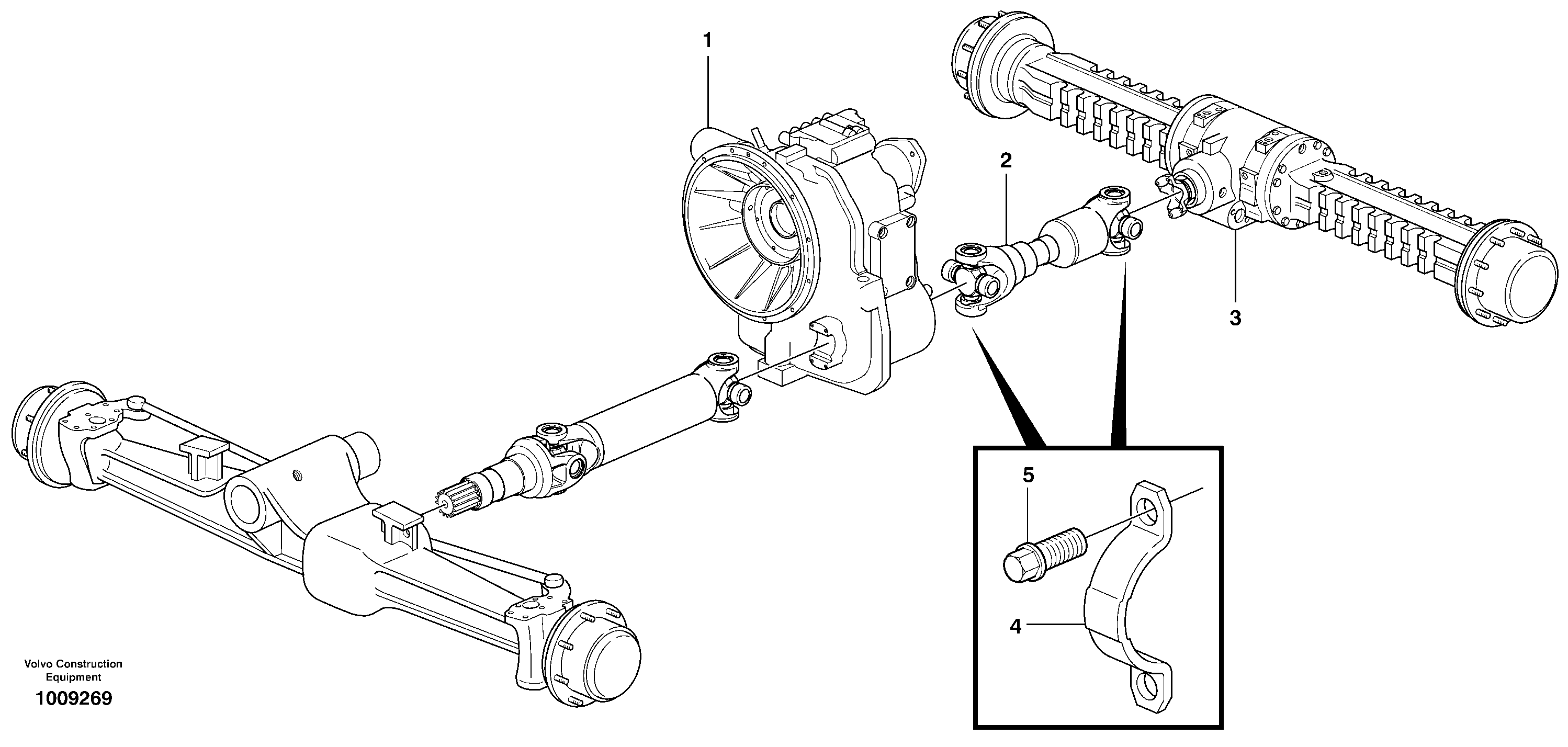 Propeller shaft, mounting  11891076 — volvo parts diagram