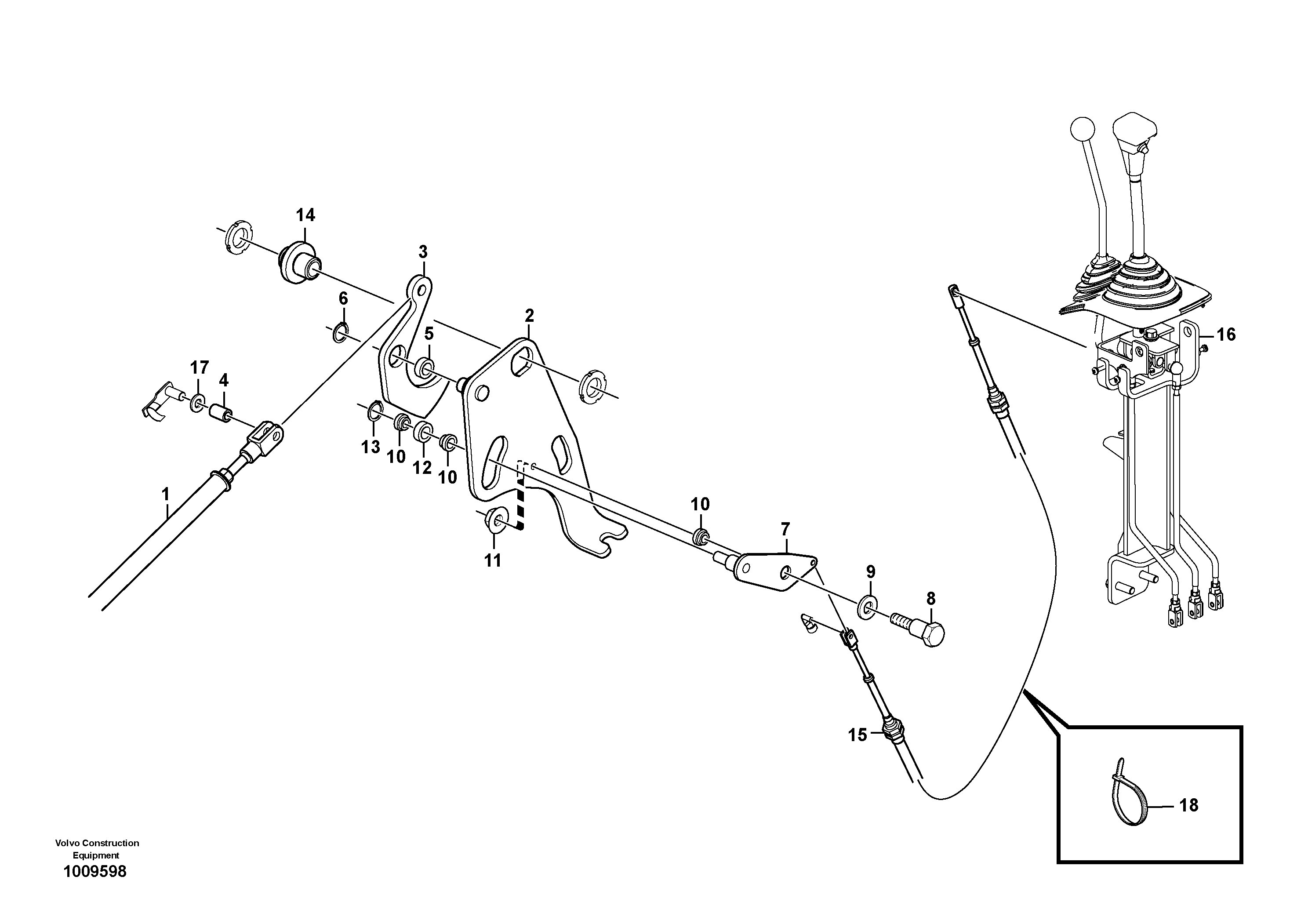 Mechanical self levelling tilt mechanism  11891079, 11881080 — volvo parts diagram