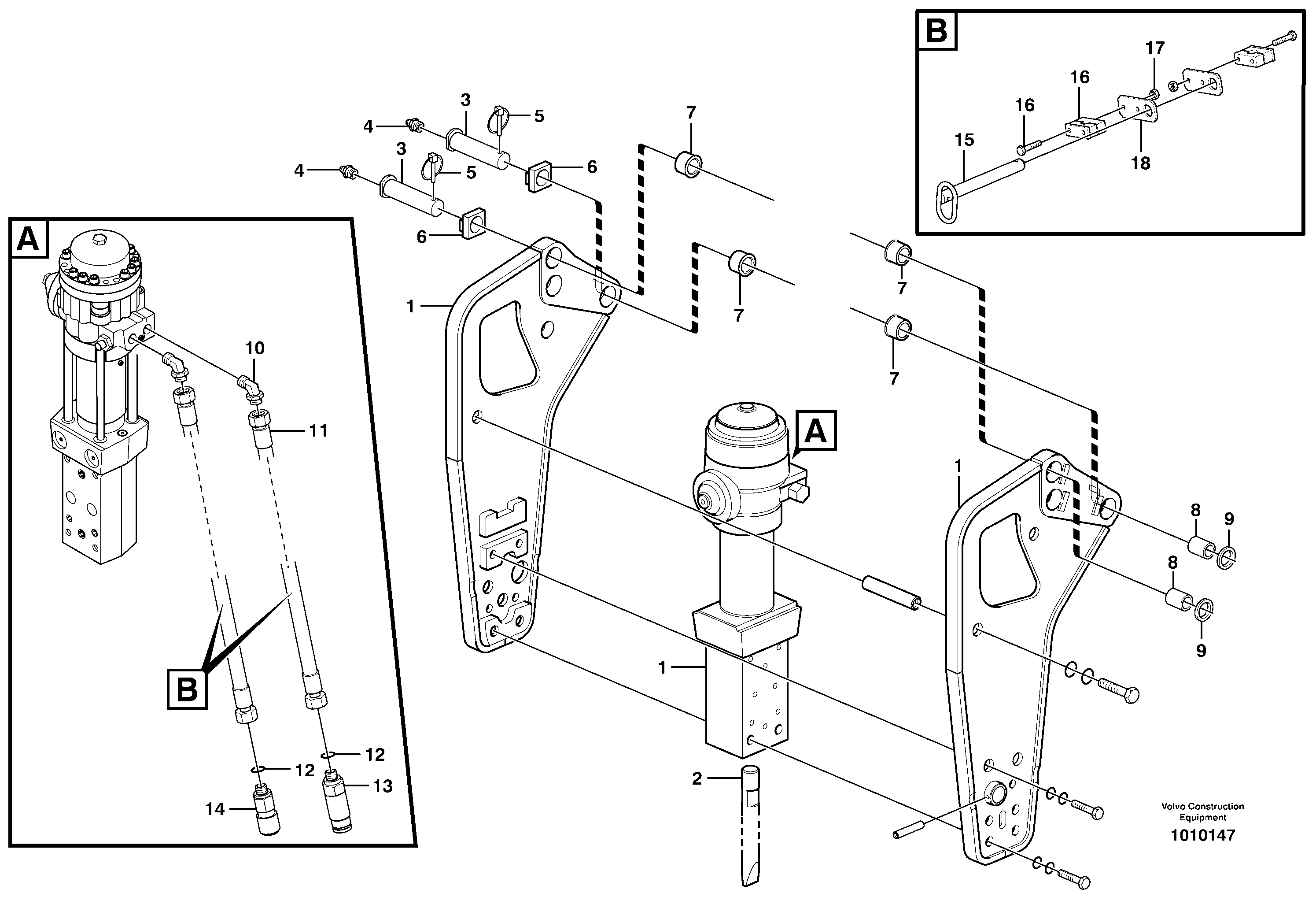 Retainer for hammer — volvo parts diagram