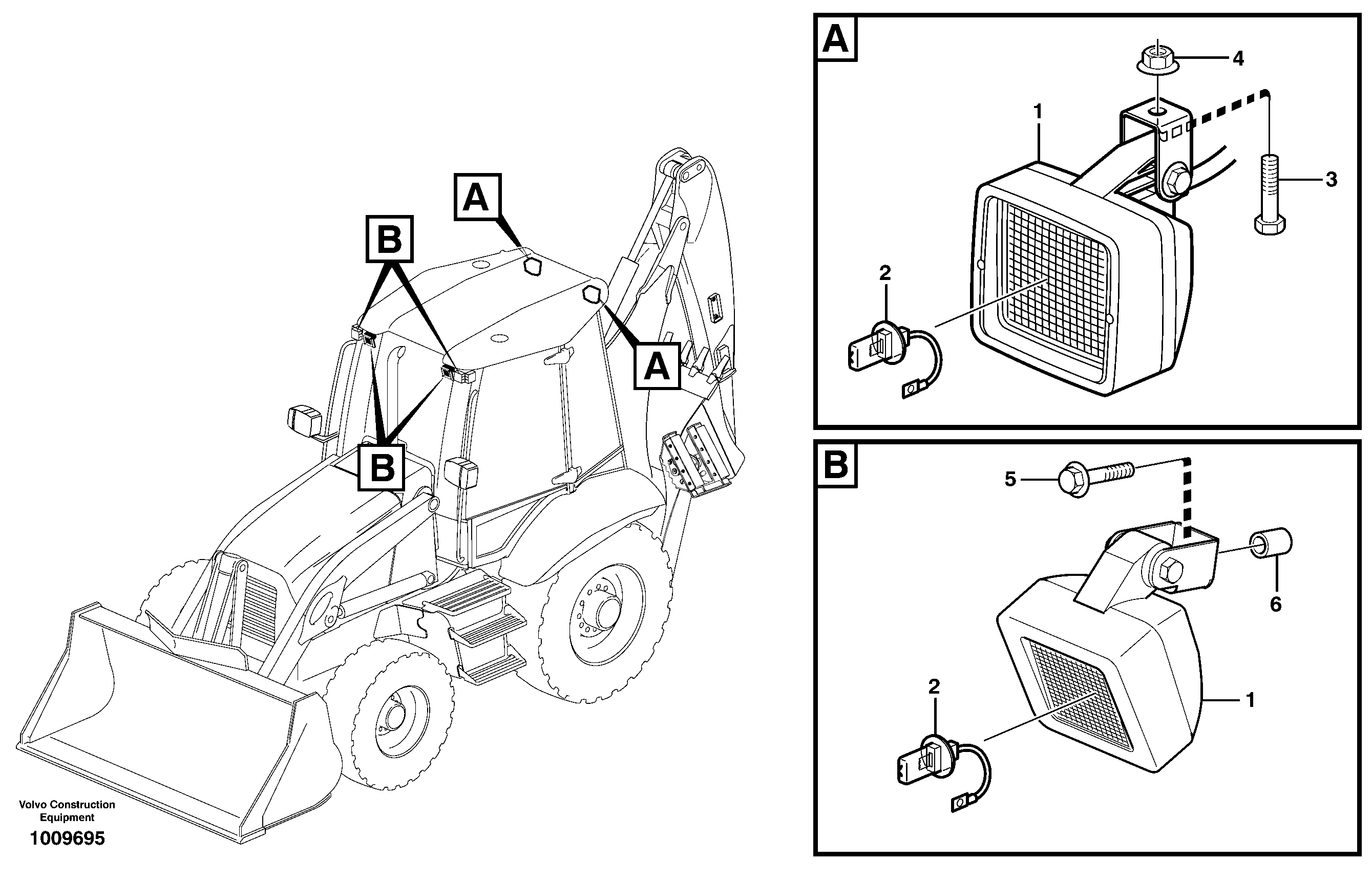 Work lights — volvo parts diagram