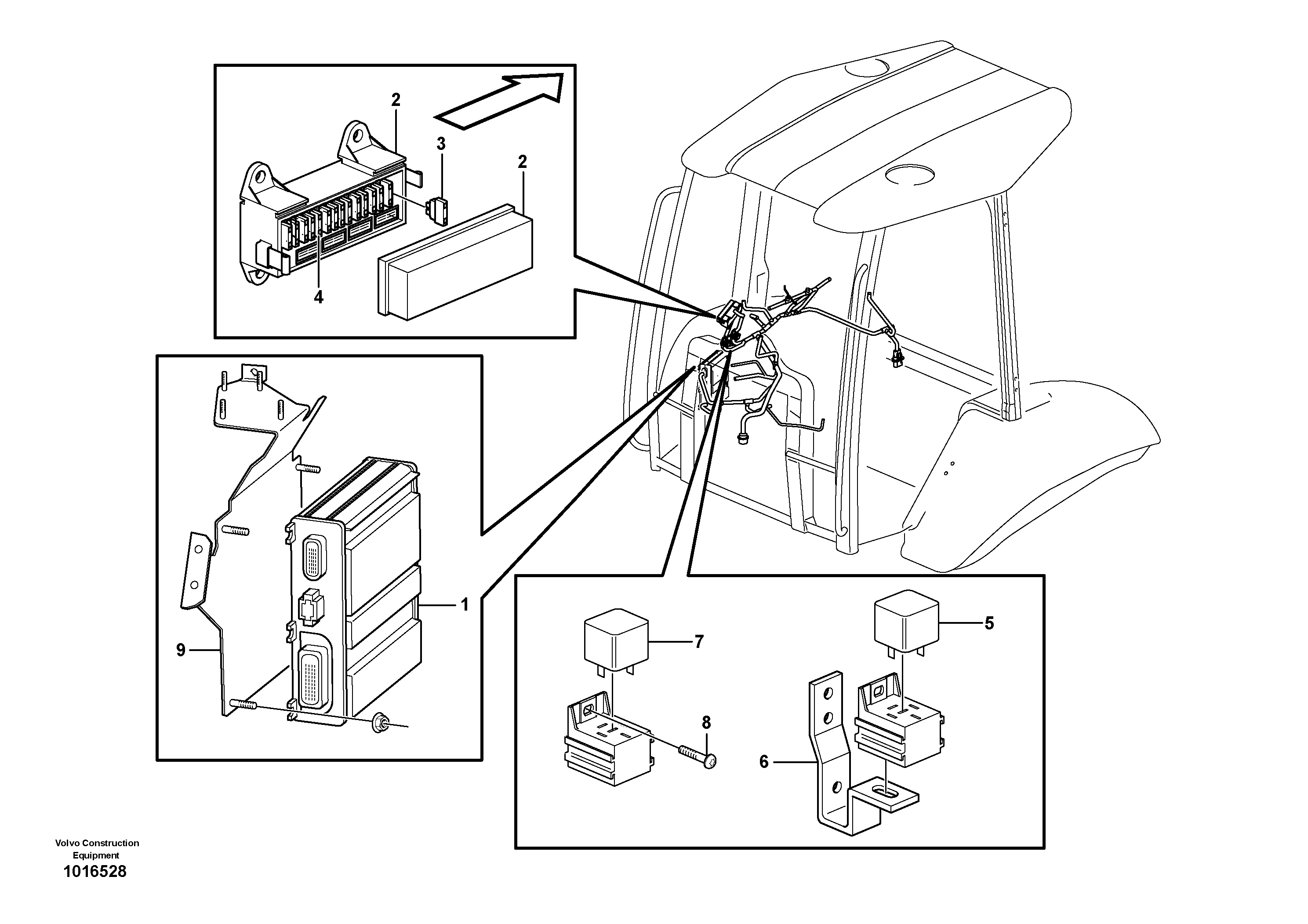 Electrical distribut.unit and control unit — volvo parts diagram