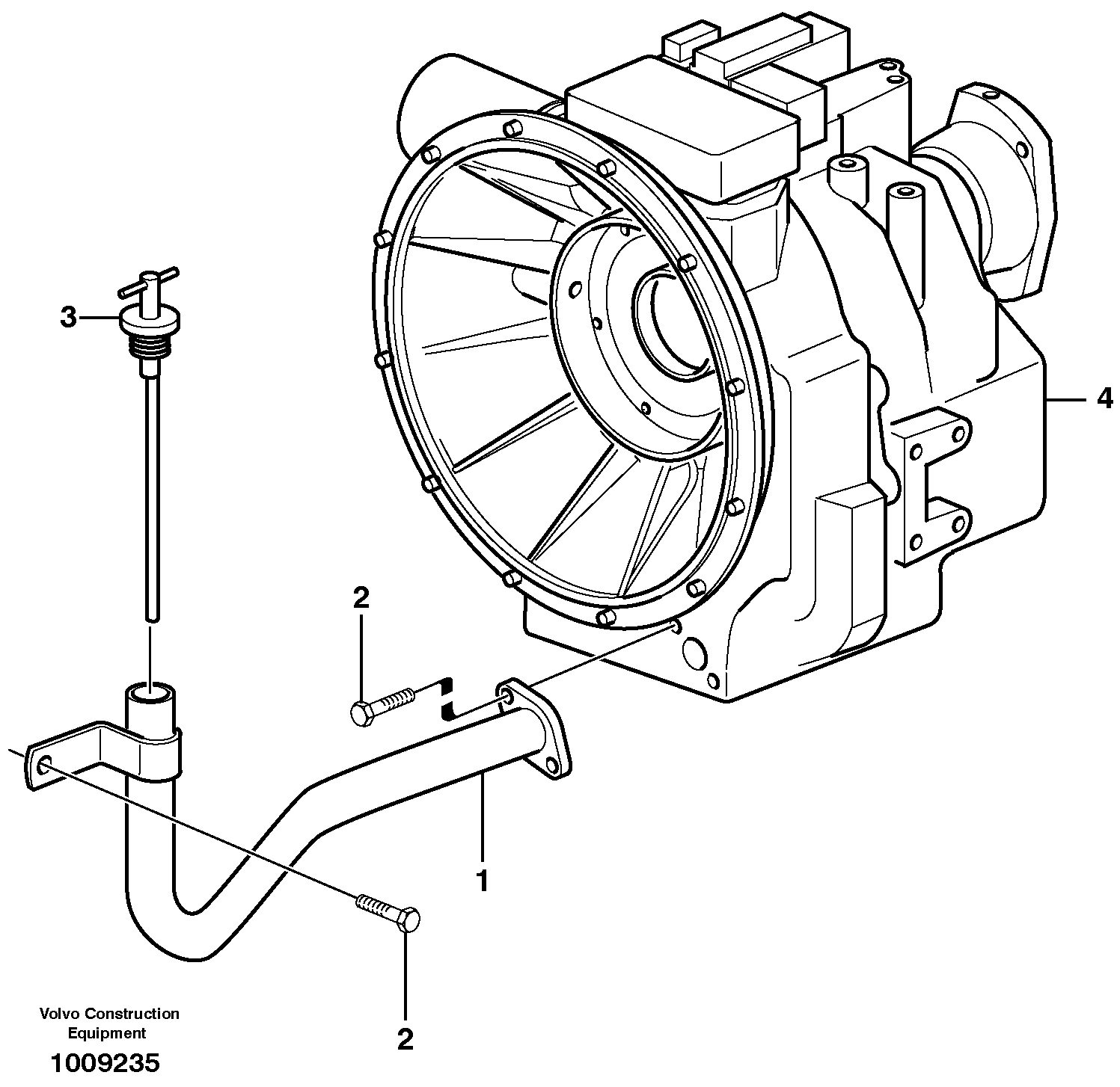 Oil filler and dipstick  11891076 — volvo parts diagram