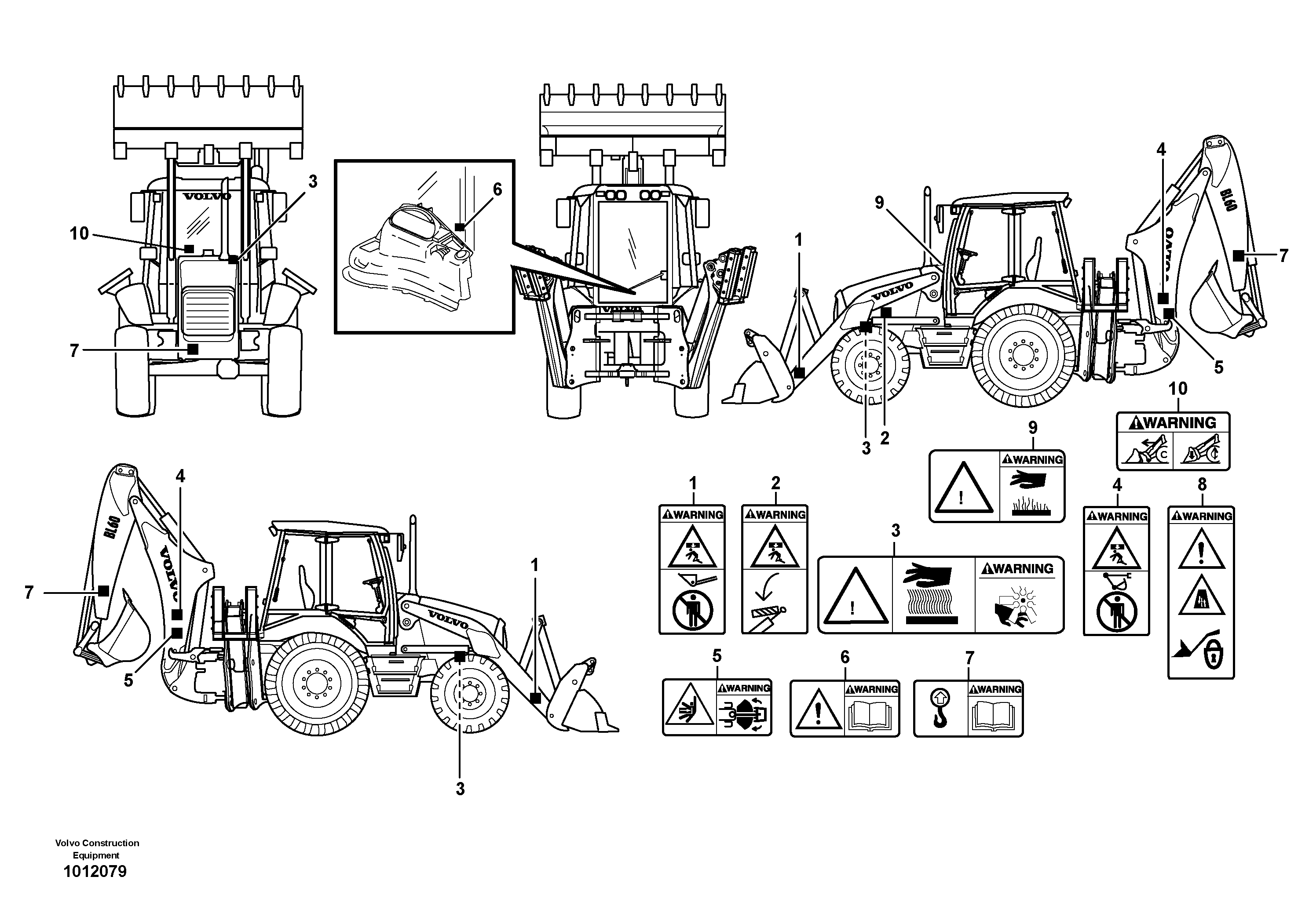 Decals  WARNING — volvo parts diagram