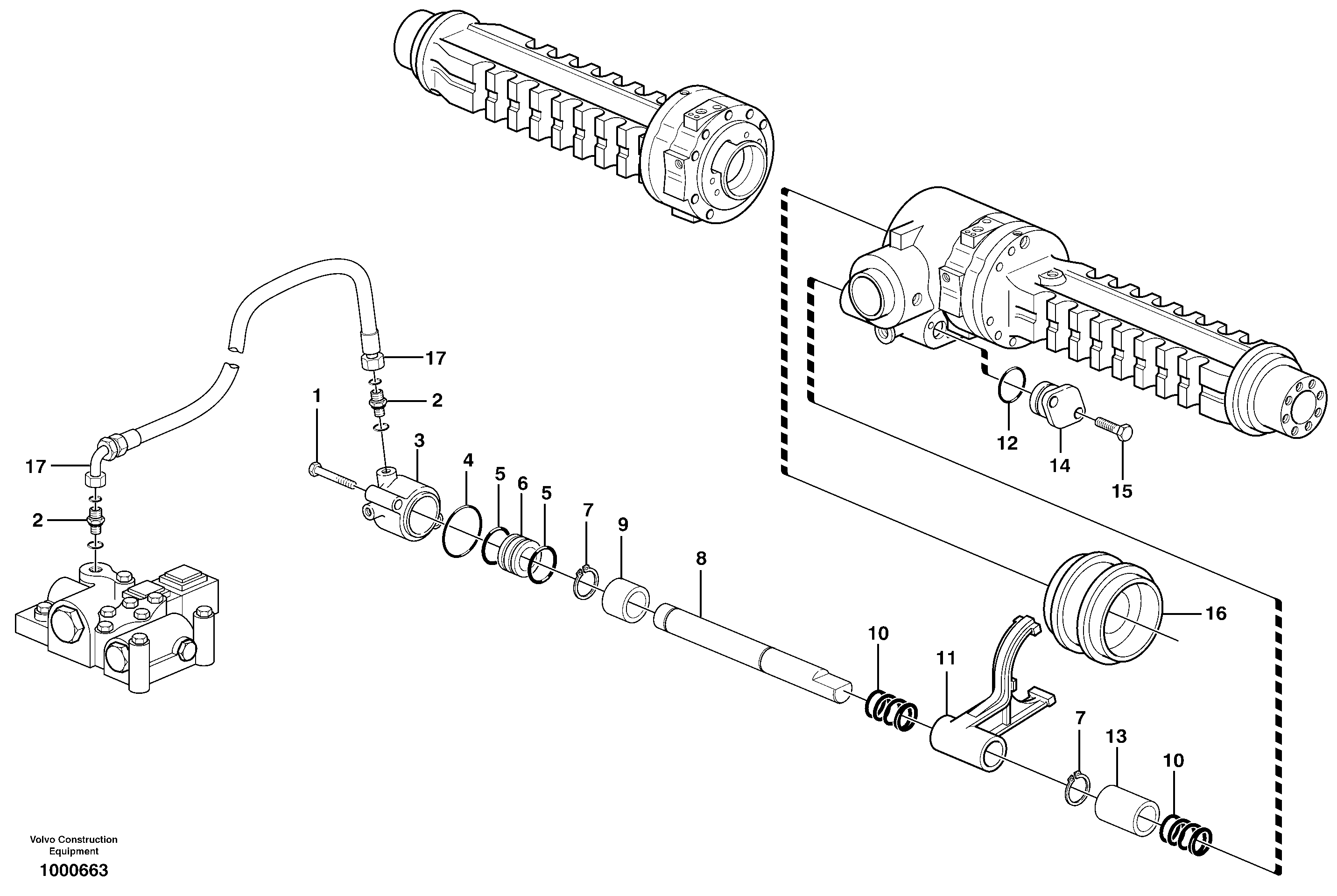 Differential lock — volvo parts diagram