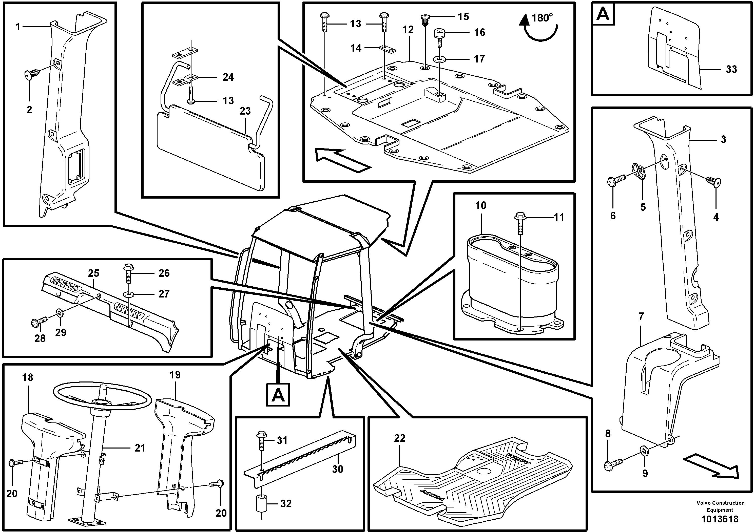 Interior components — volvo parts diagram