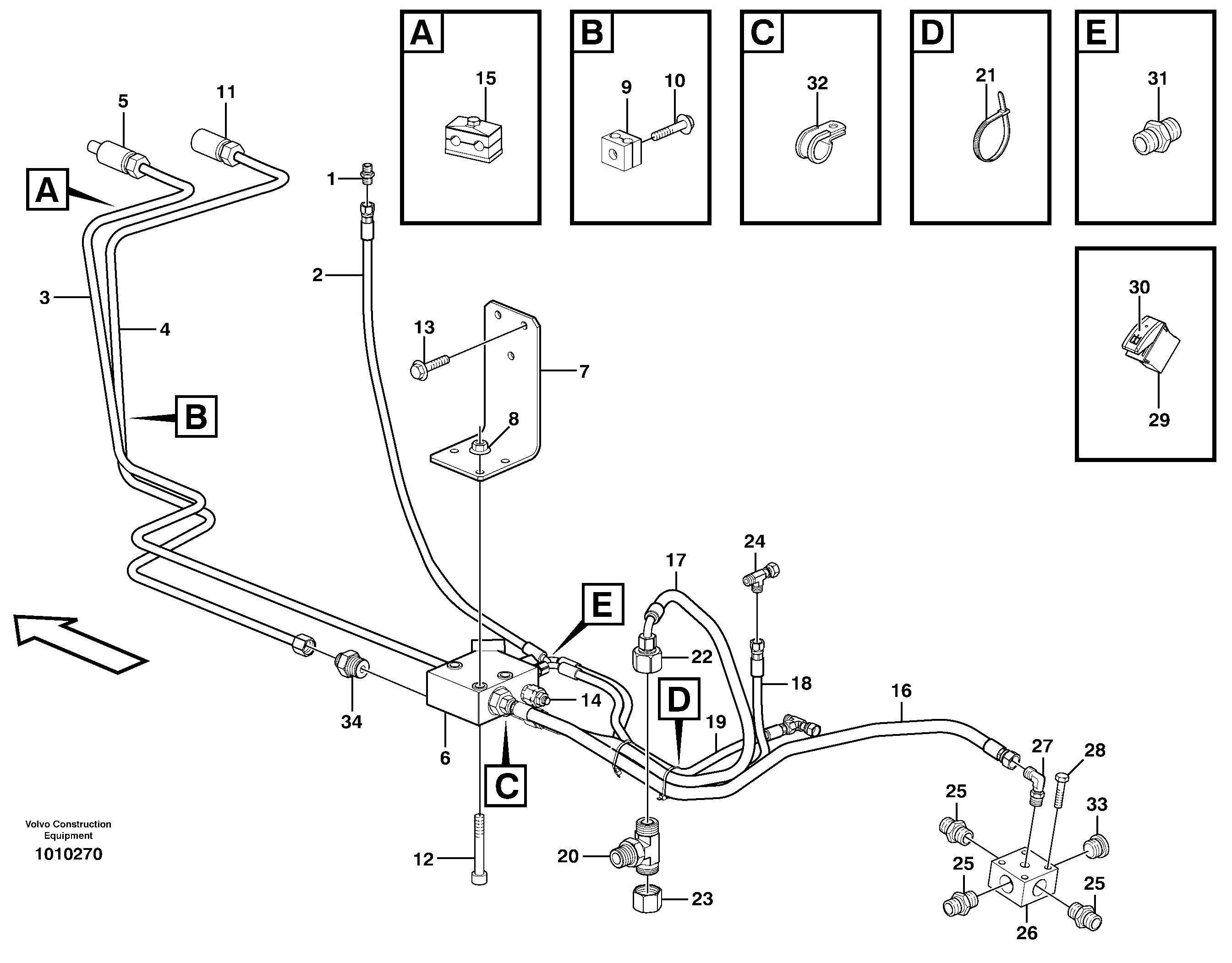 Optional hydraulic equipment  11891369 — volvo parts diagram